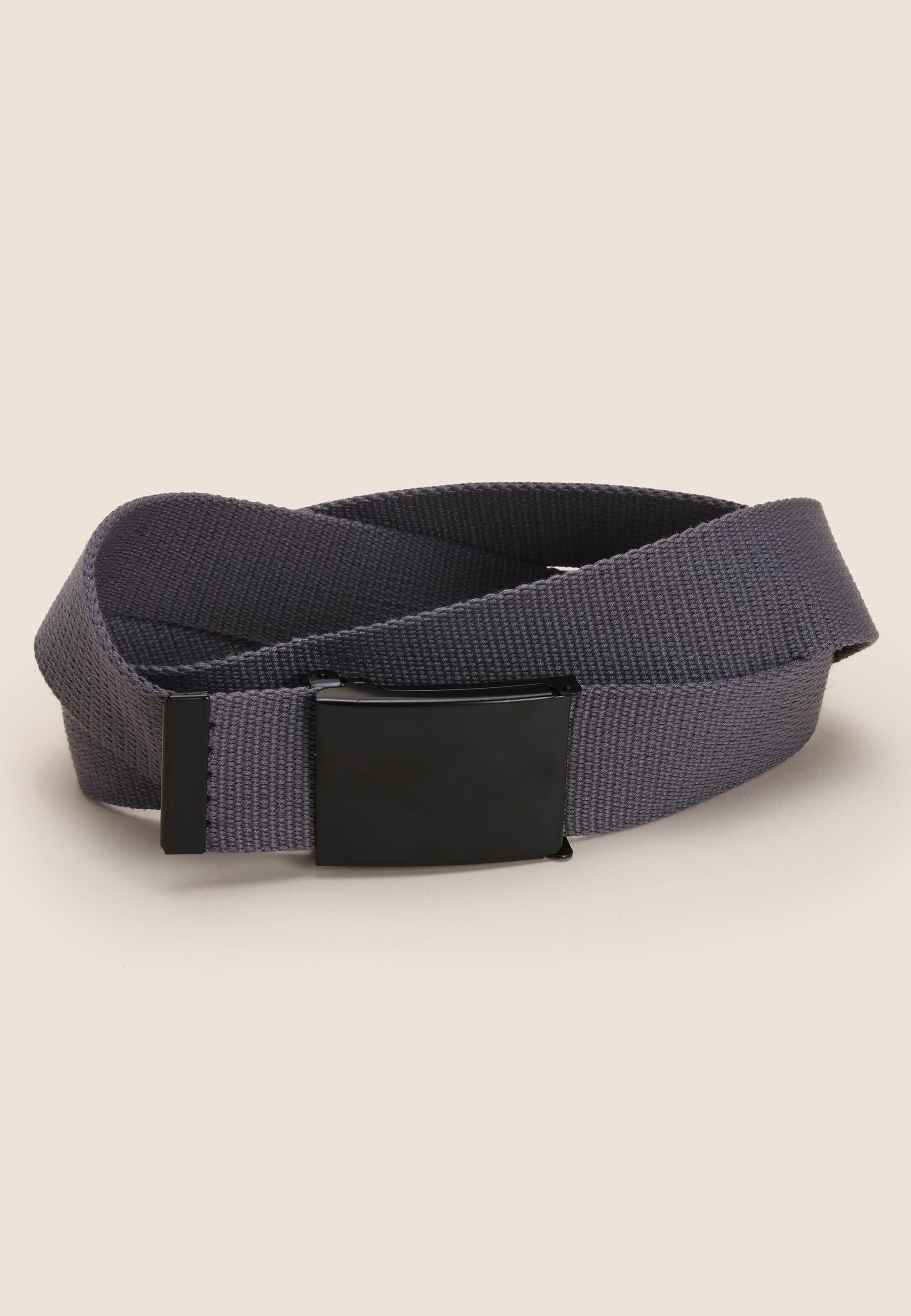 Mens Grey Plain Webbing Belt