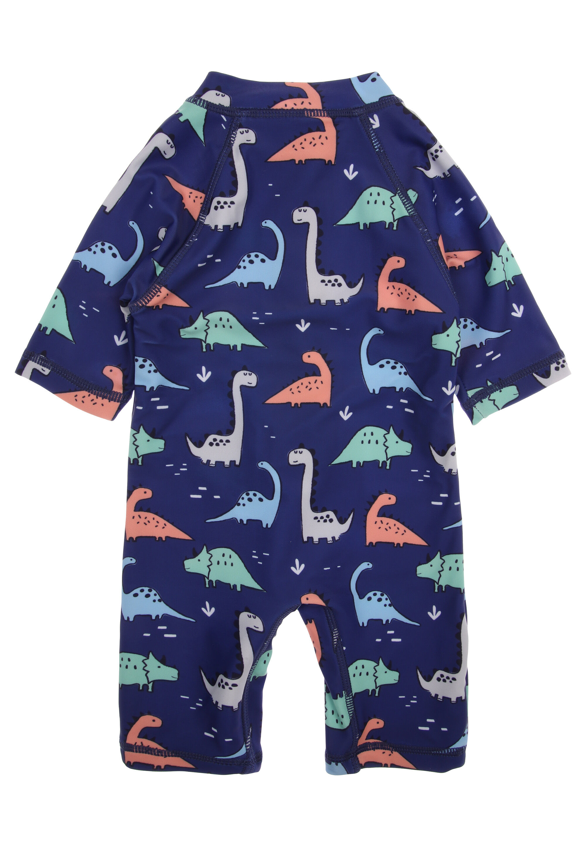 Baby Boys Navy Dinosaur Print Sun Safe Swimsuit