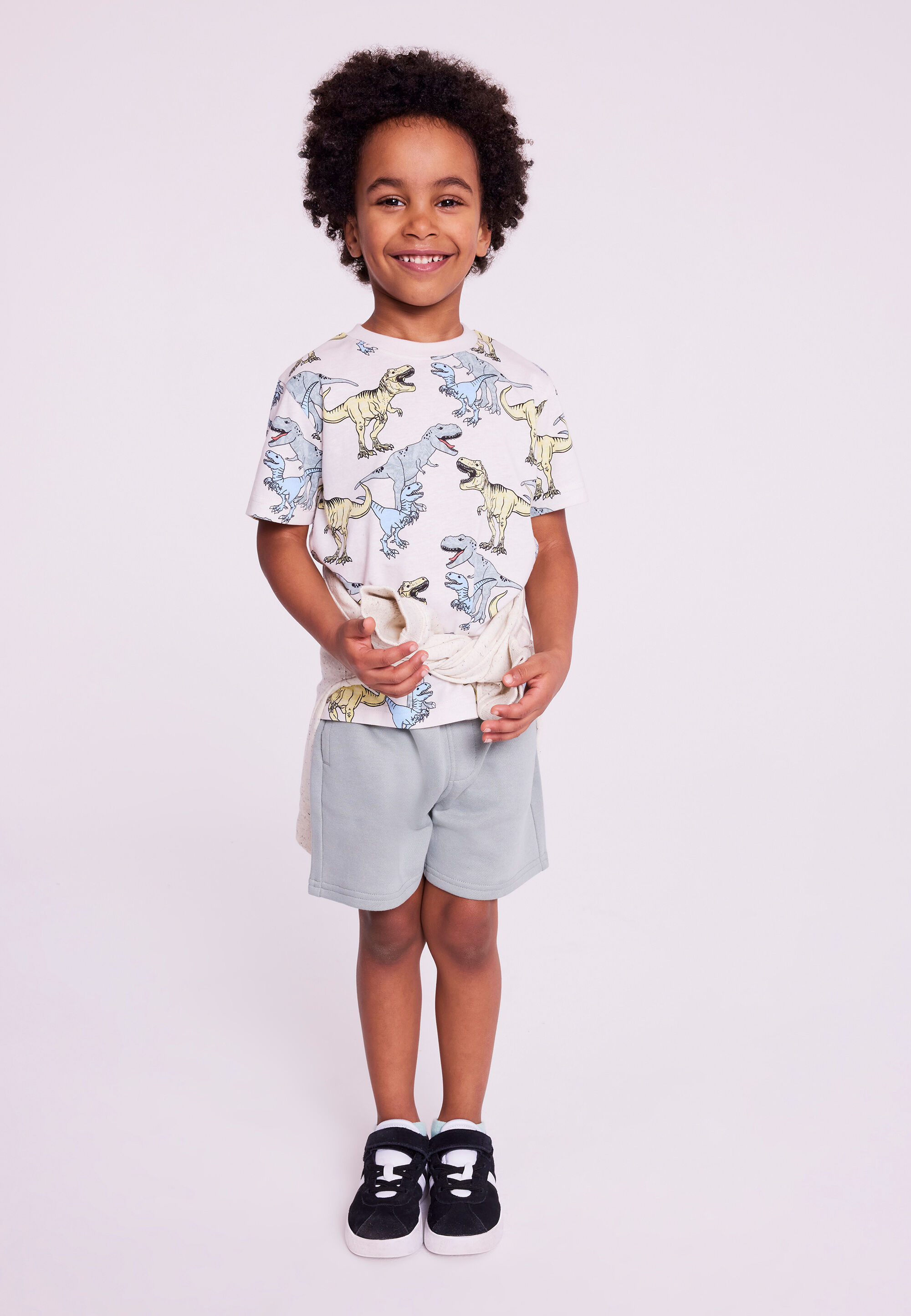 Younger Boys Stone Dinosaur Print T-shirt