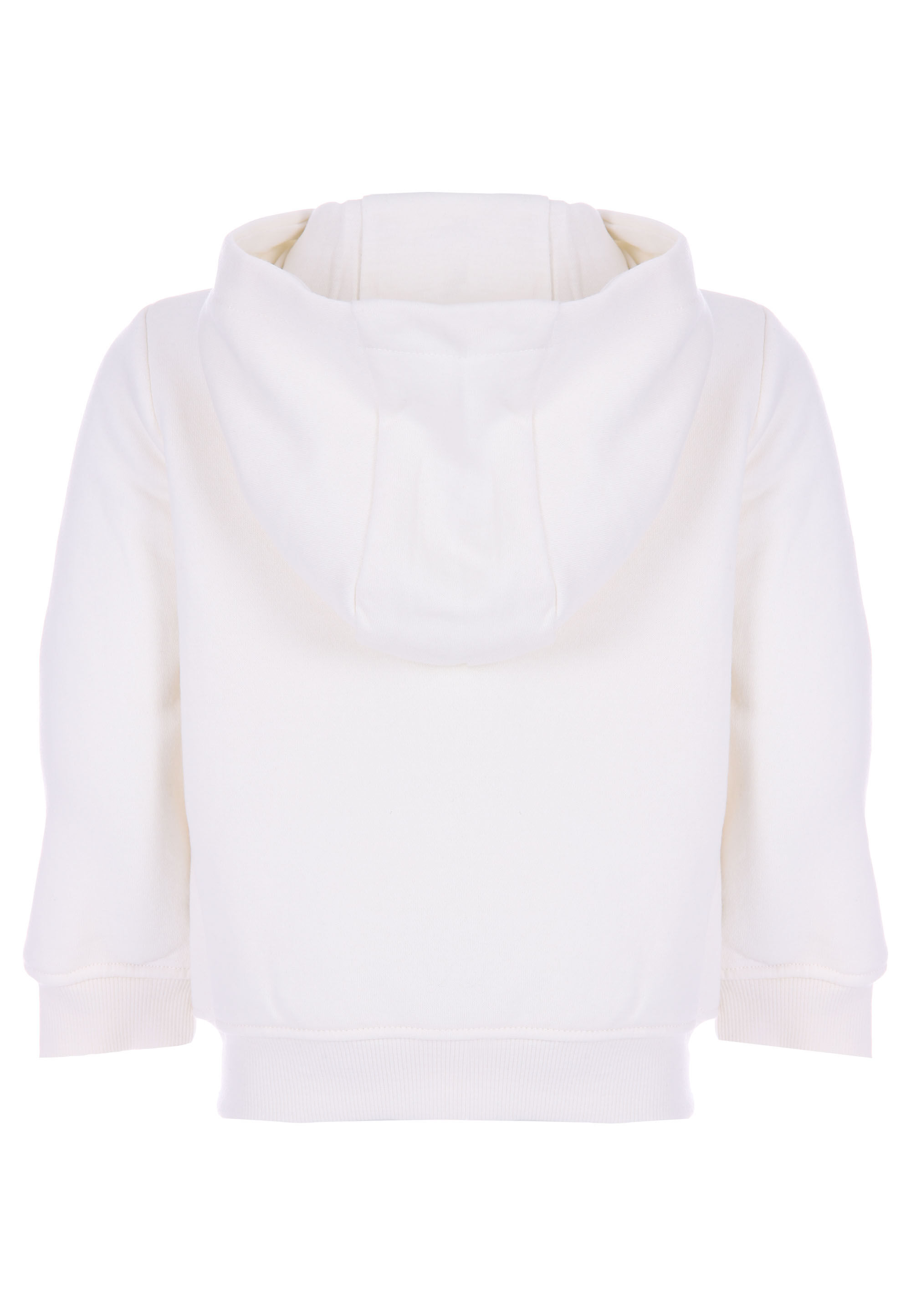 Younger Girls Cream Rainbow Zip Through Hoody