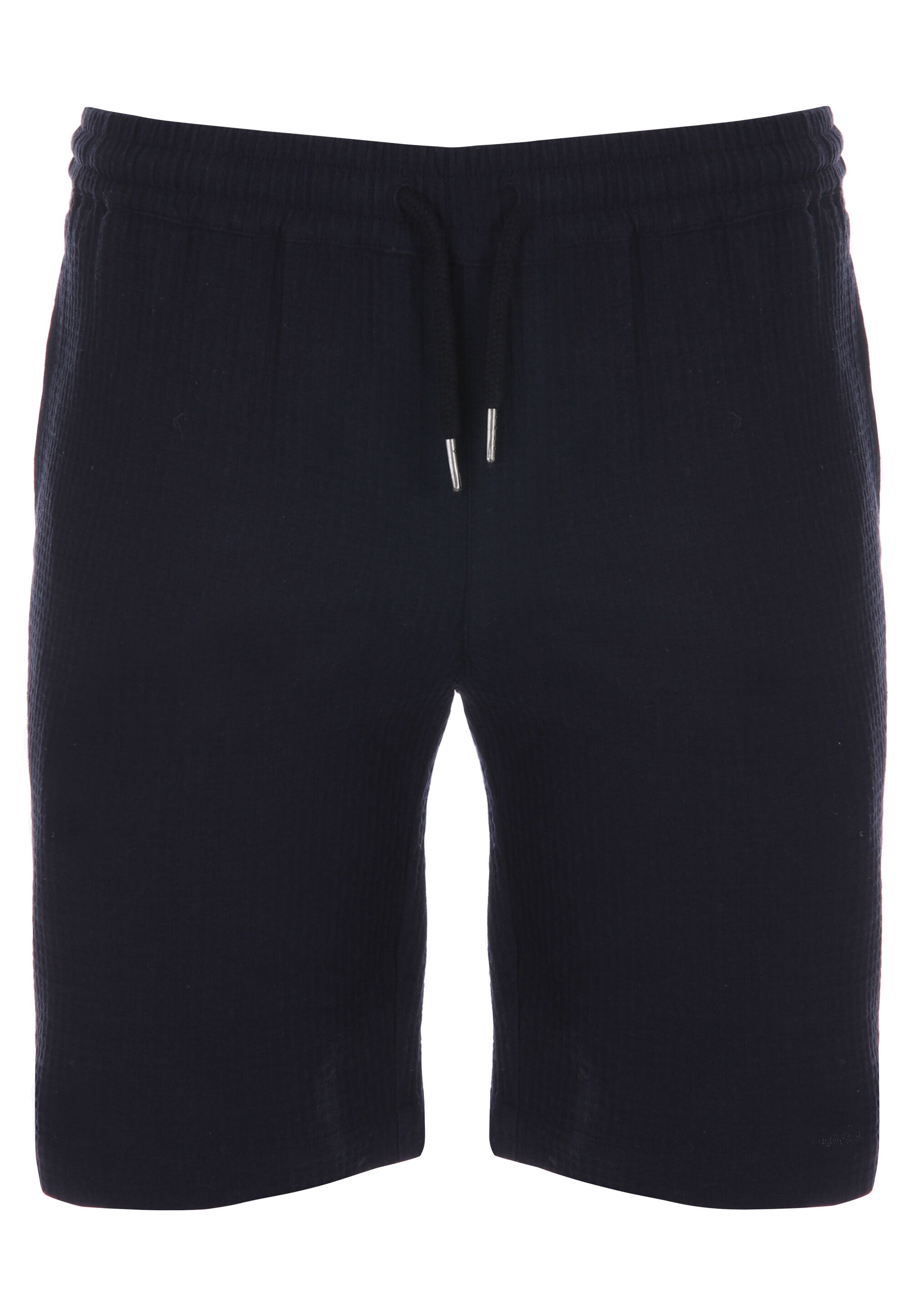 Mens Navy Waffle Draw-Cord Shorts