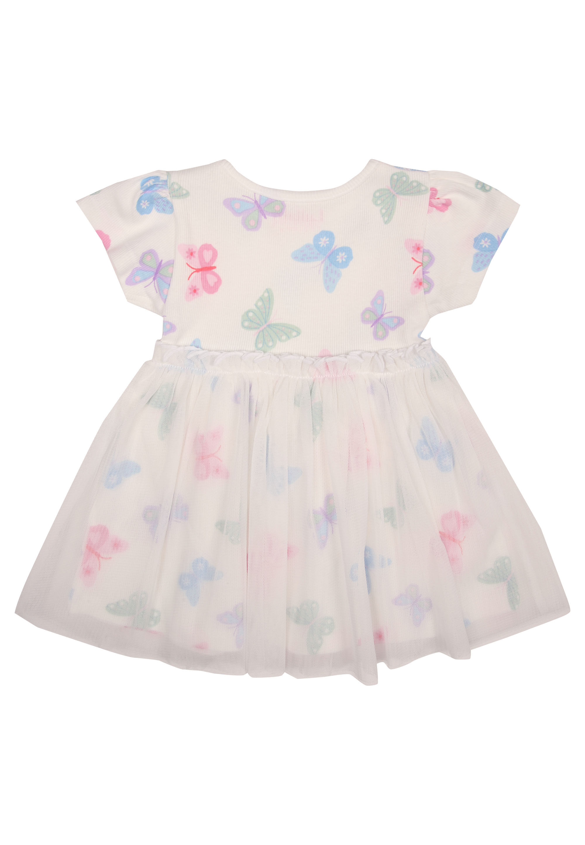 Baby Girls Cream Butterfly Print Tutu Dress