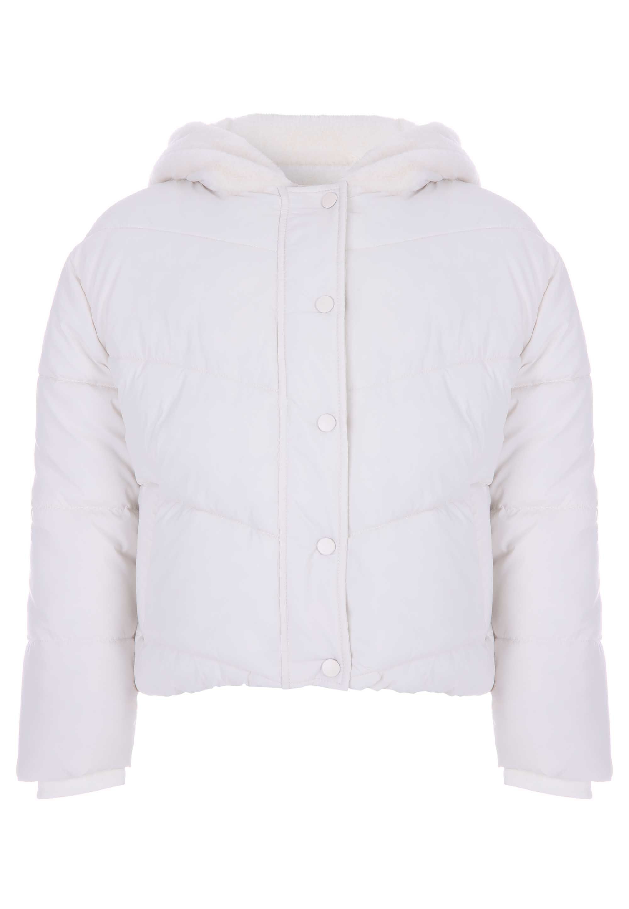 Older Girls Cream Padded Fleece Lined Coat
