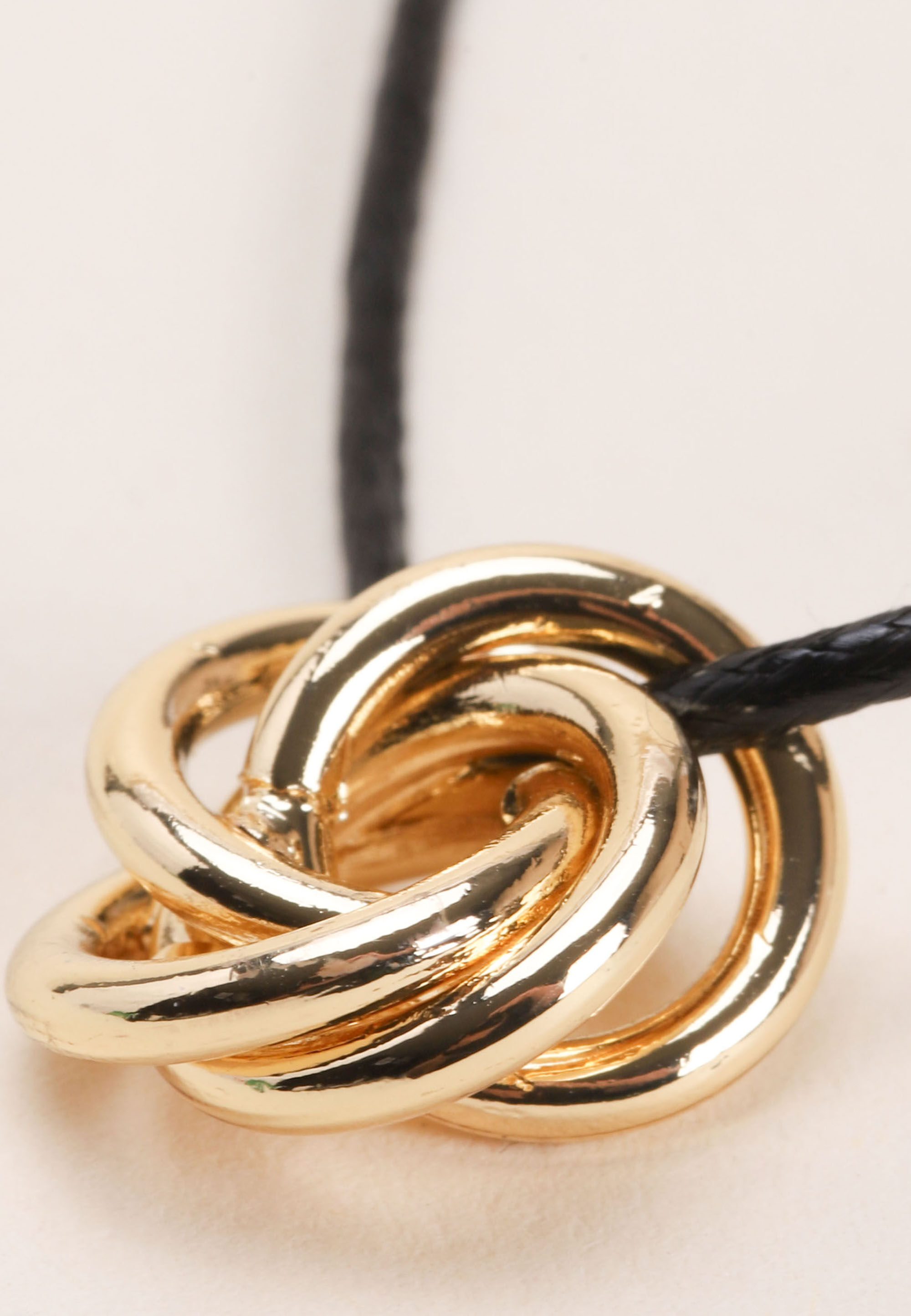Womens Gold Swirl Cord Necklace