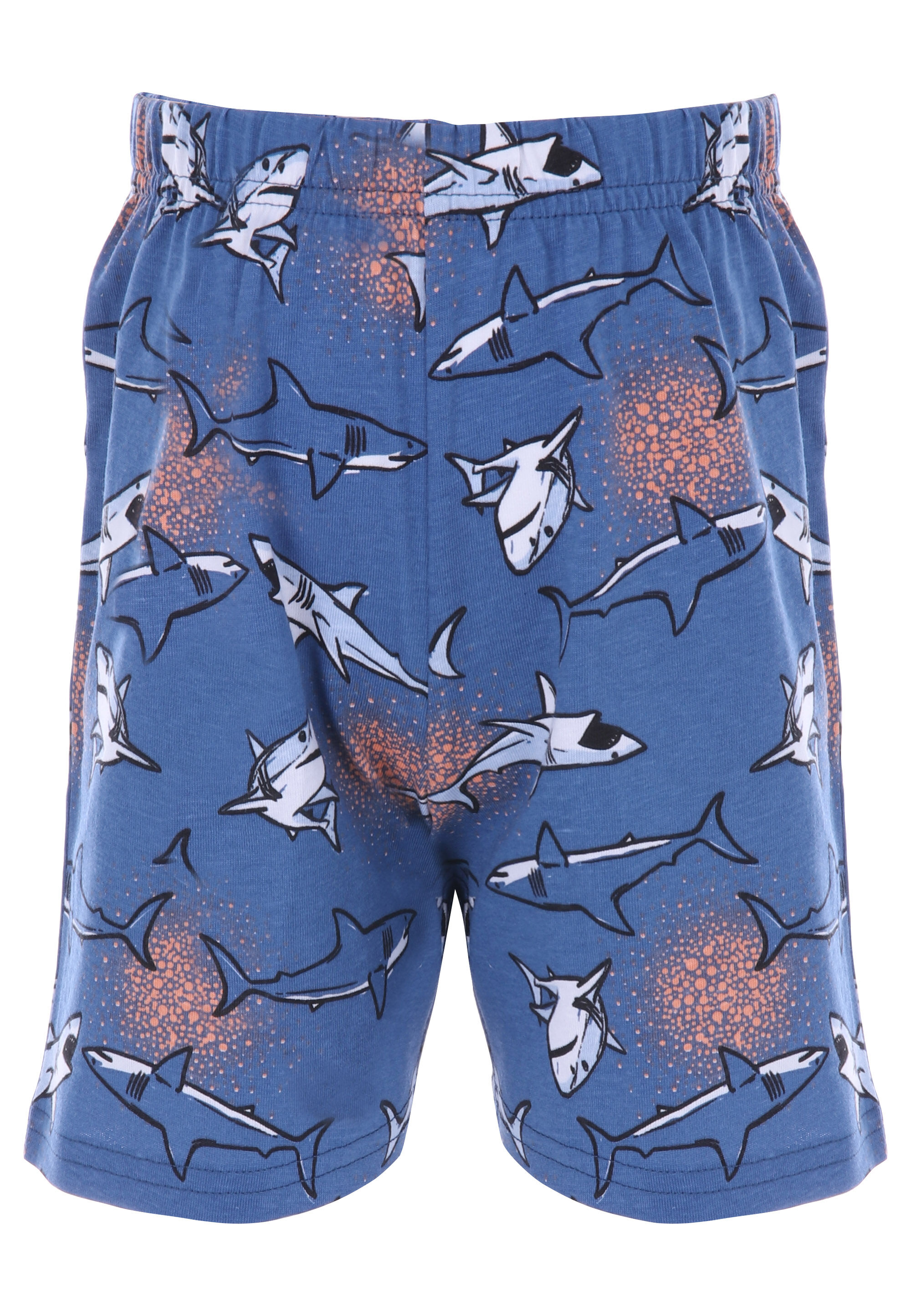 Younger Boys Blue Shark Vest & Shorts Pyjama Set