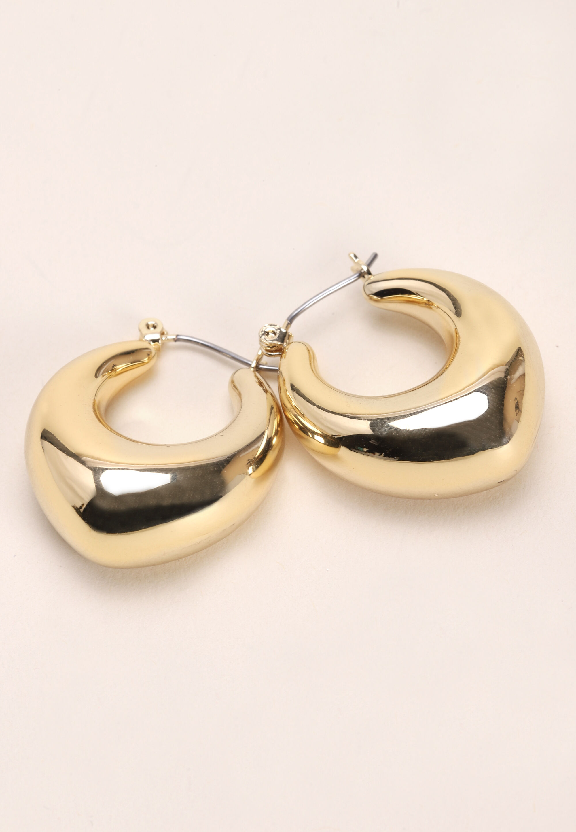 Womens Gold Huggy Hoop Earrings