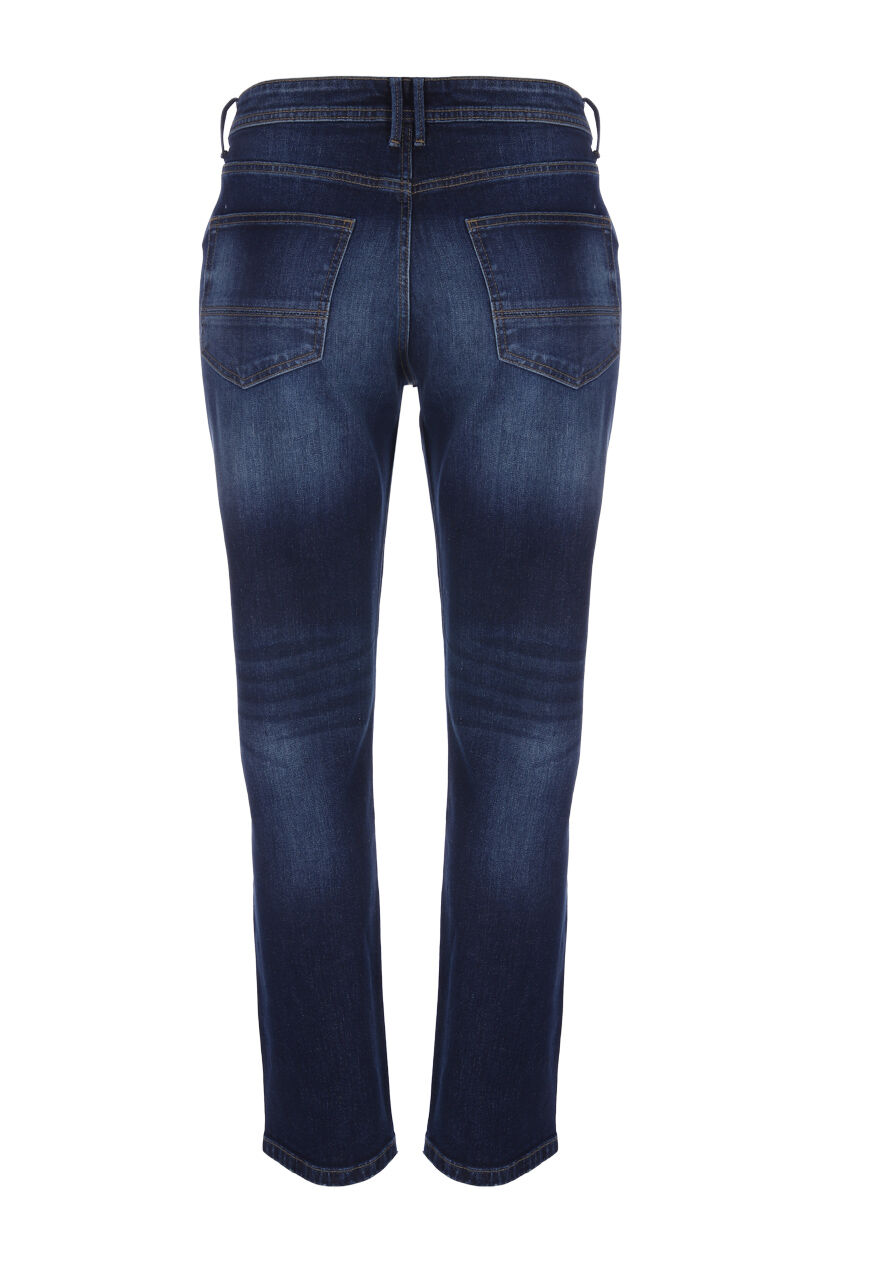 Mens Dark Blue Ollie Straight Leg Jeans