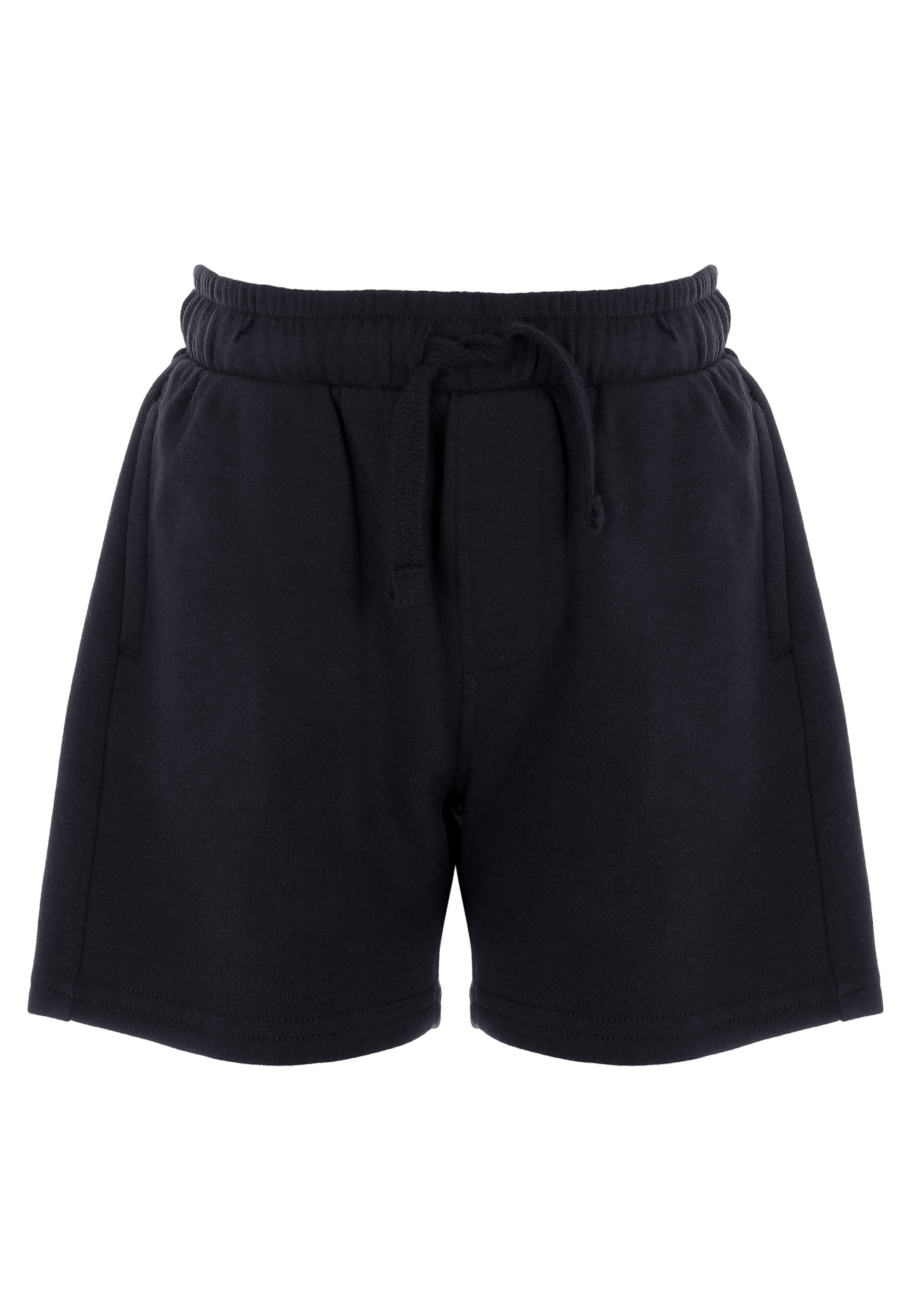Younger Boys Black Plain Casual Shorts