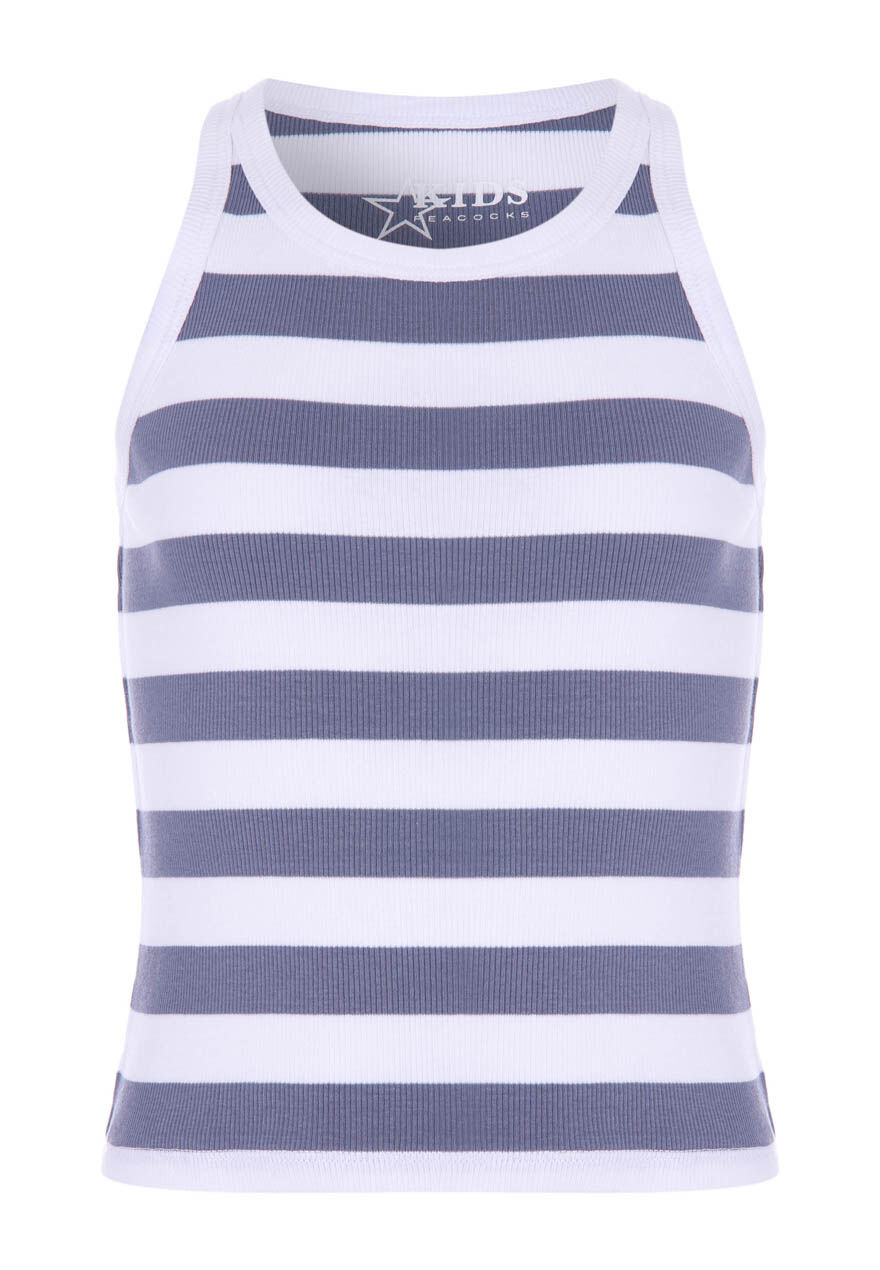 Older Girls Navy Stripe Vest