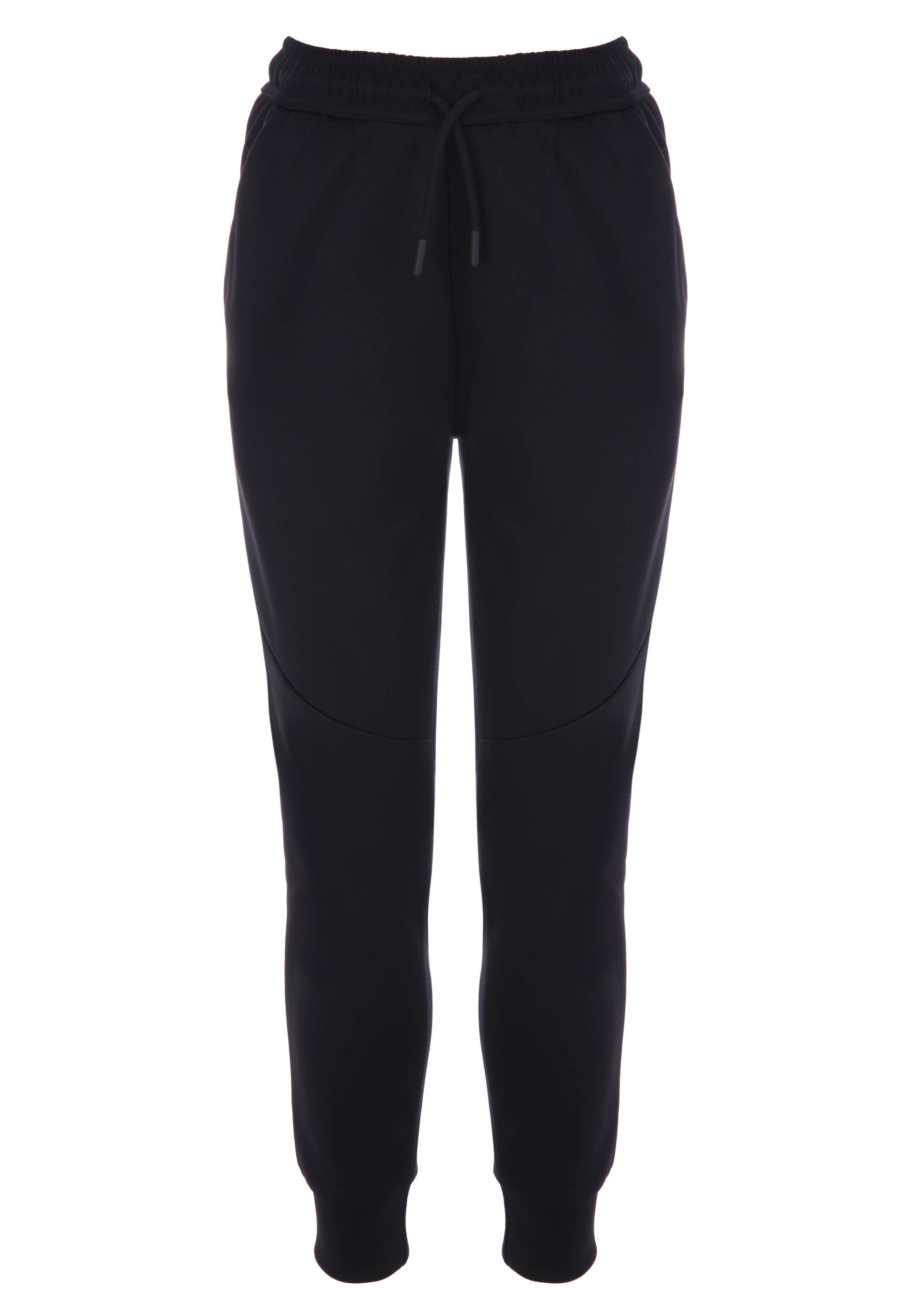 Older Boys Plain Black Tricot Joggers