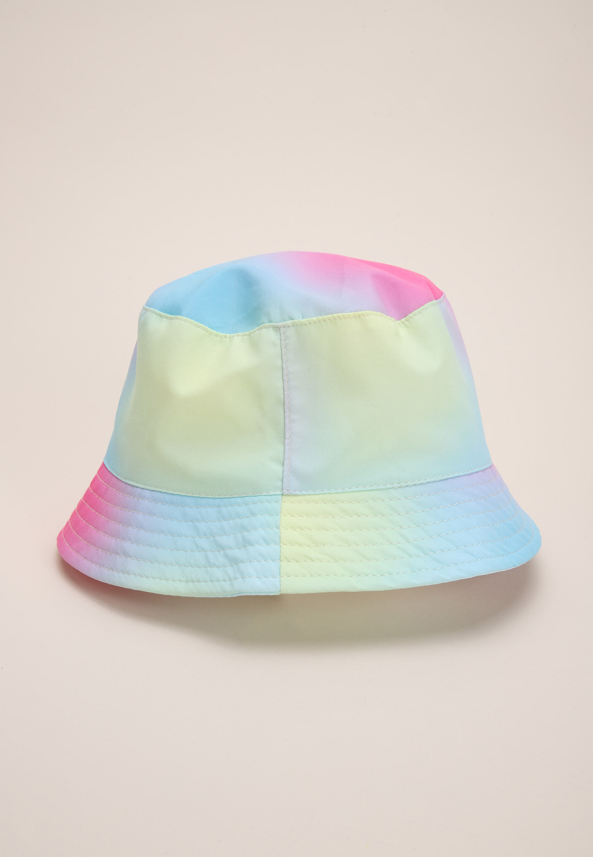 Younger Girls Green Rainbow Bucket Hat