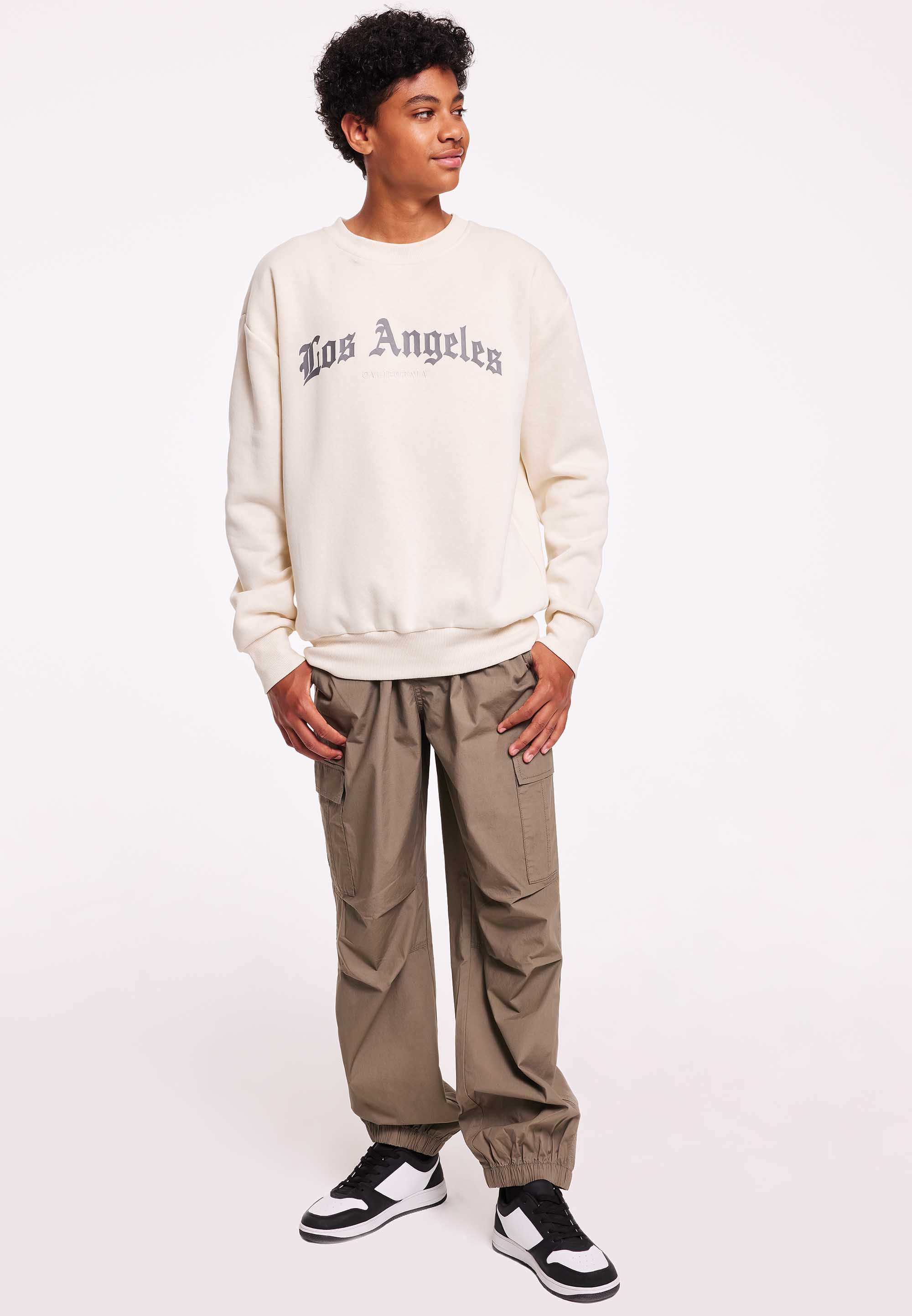 Older Boys Ecru Los Angeles Sweatshirt