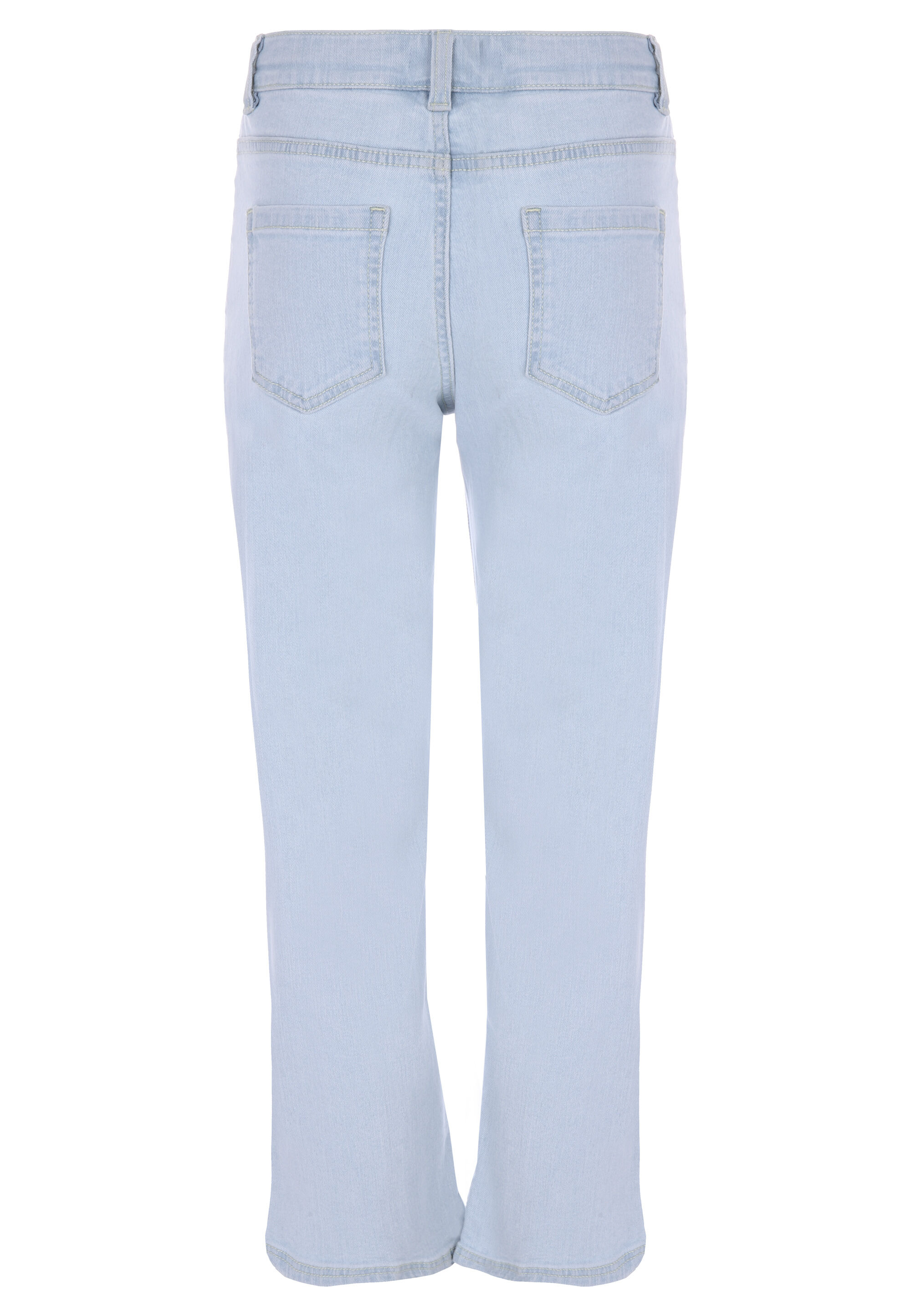 Older Girls Light Blue Straight Cut Jeans
