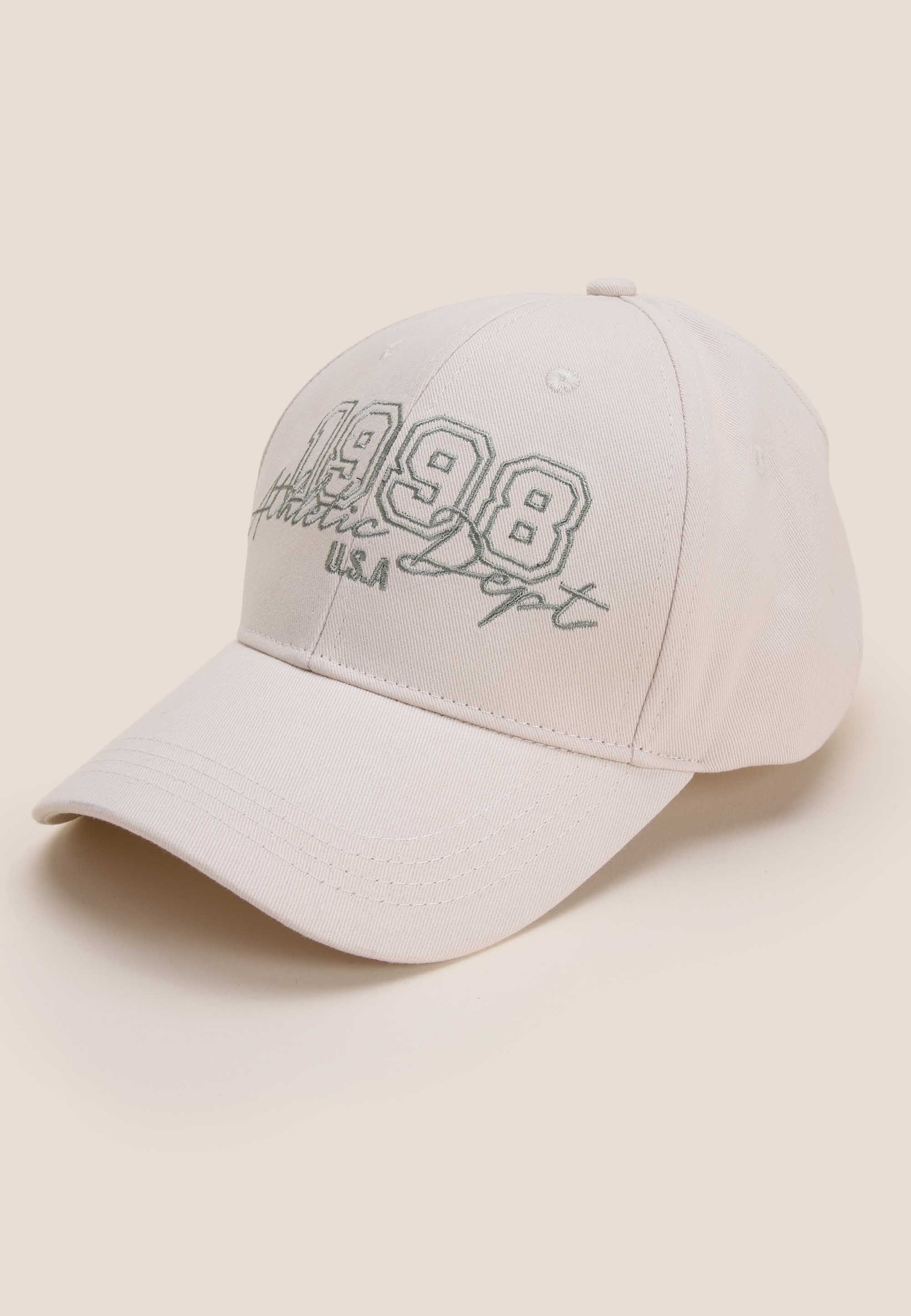 Womens Cream 1988 Embroidered Baseball Cap