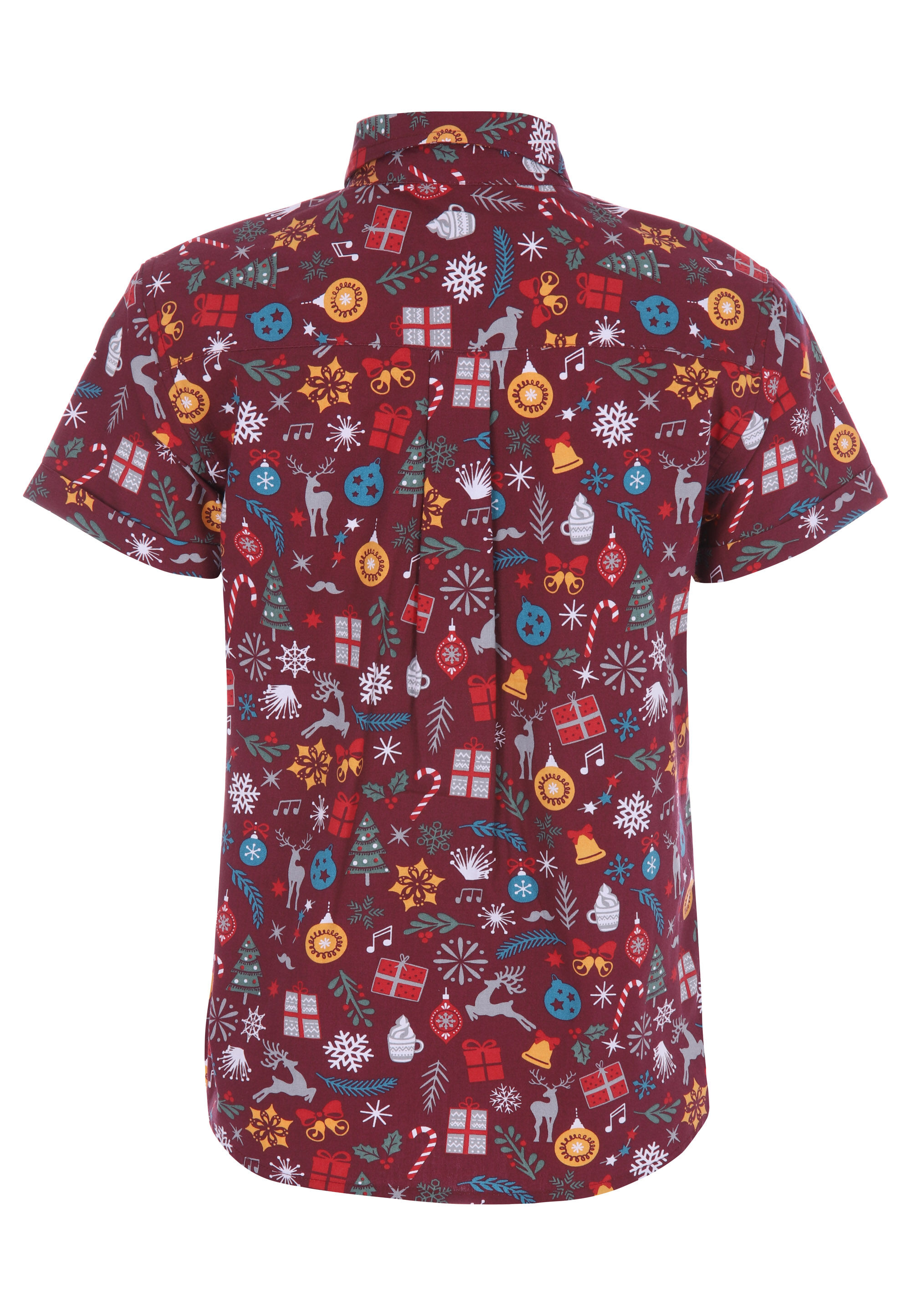Older Boys Red Christmas Print Shirt