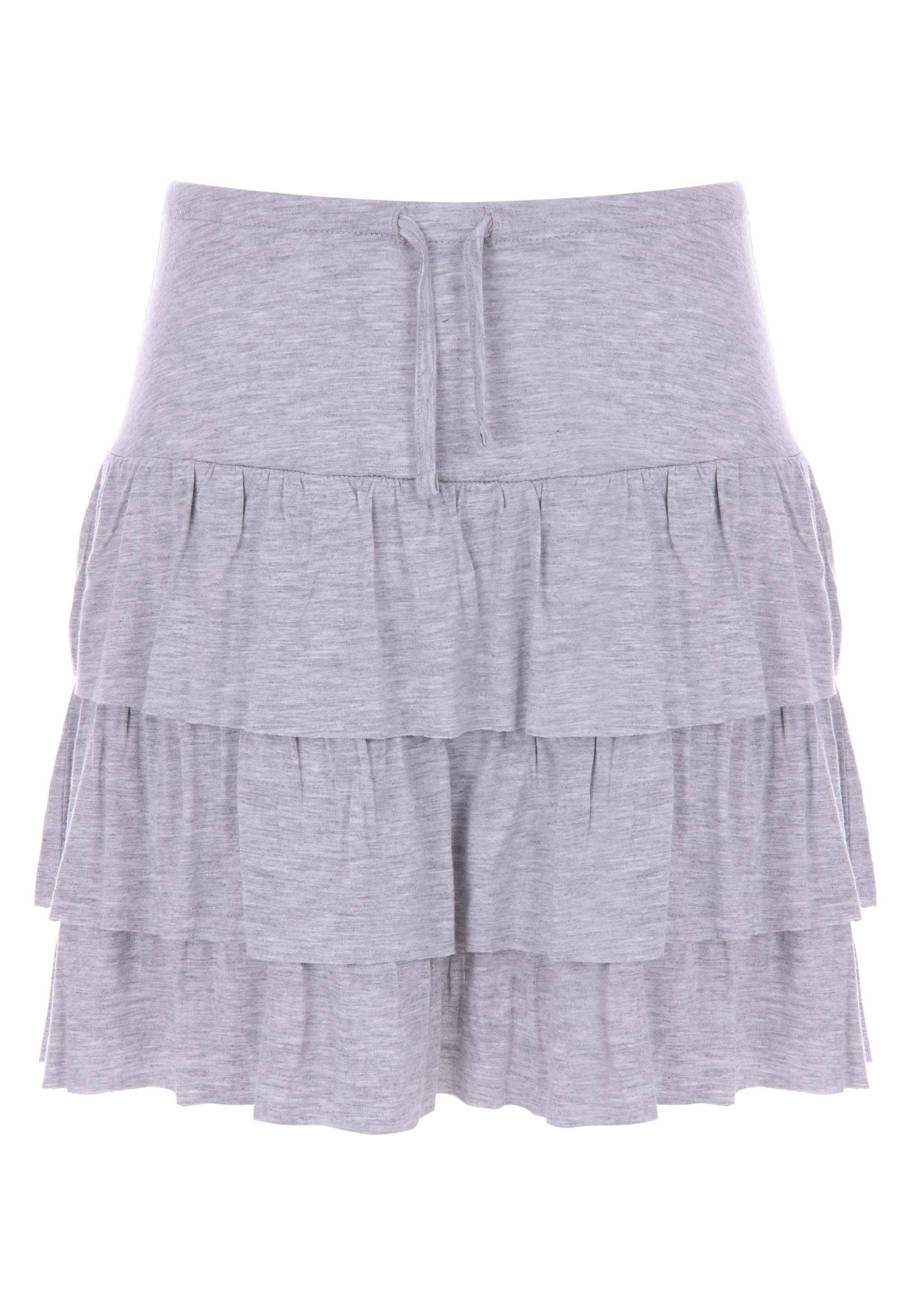 Older Girls Grey Marl Ra-Ra Skirt