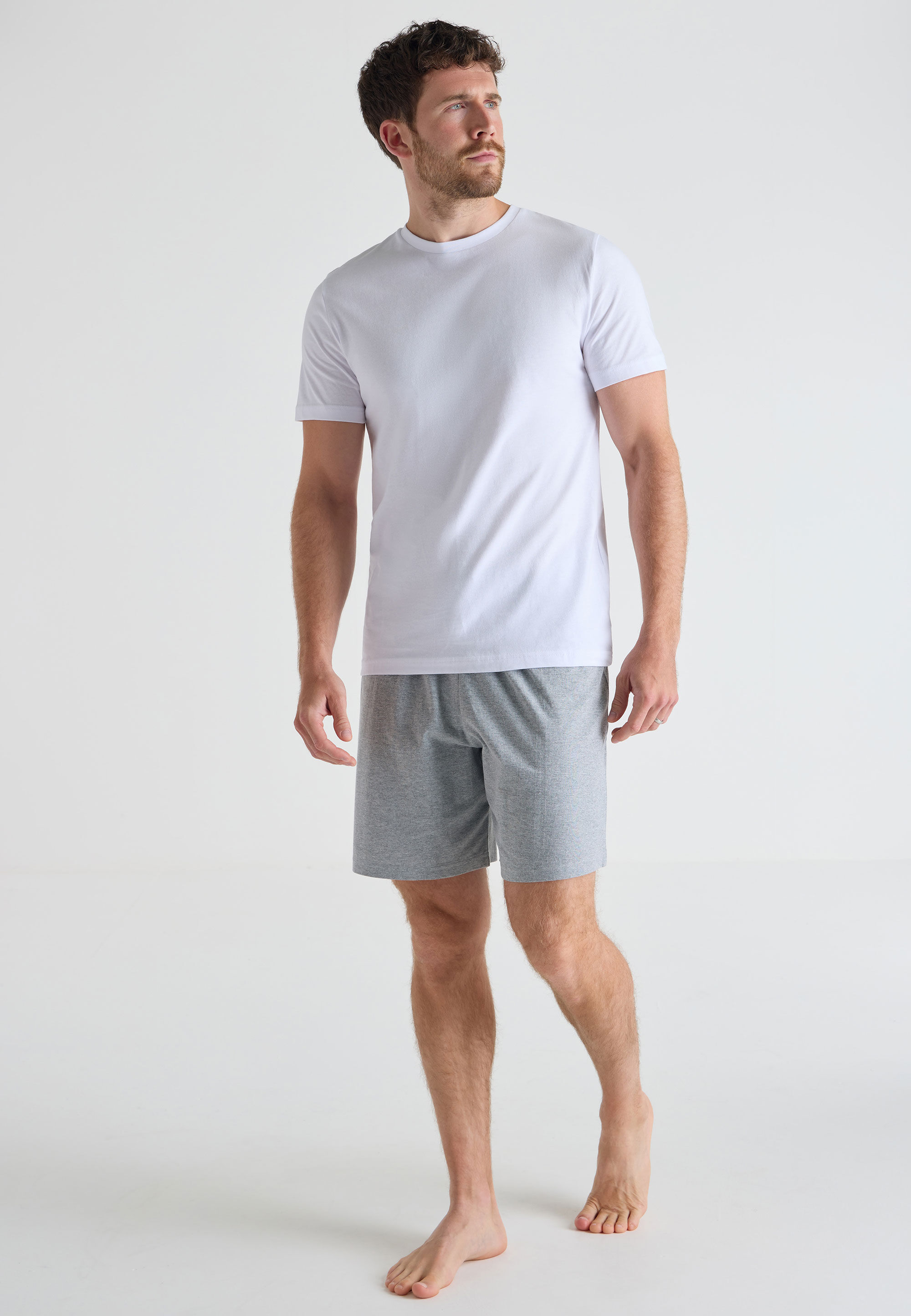 Mens 2pk Grey & Navy Jersey Shorts