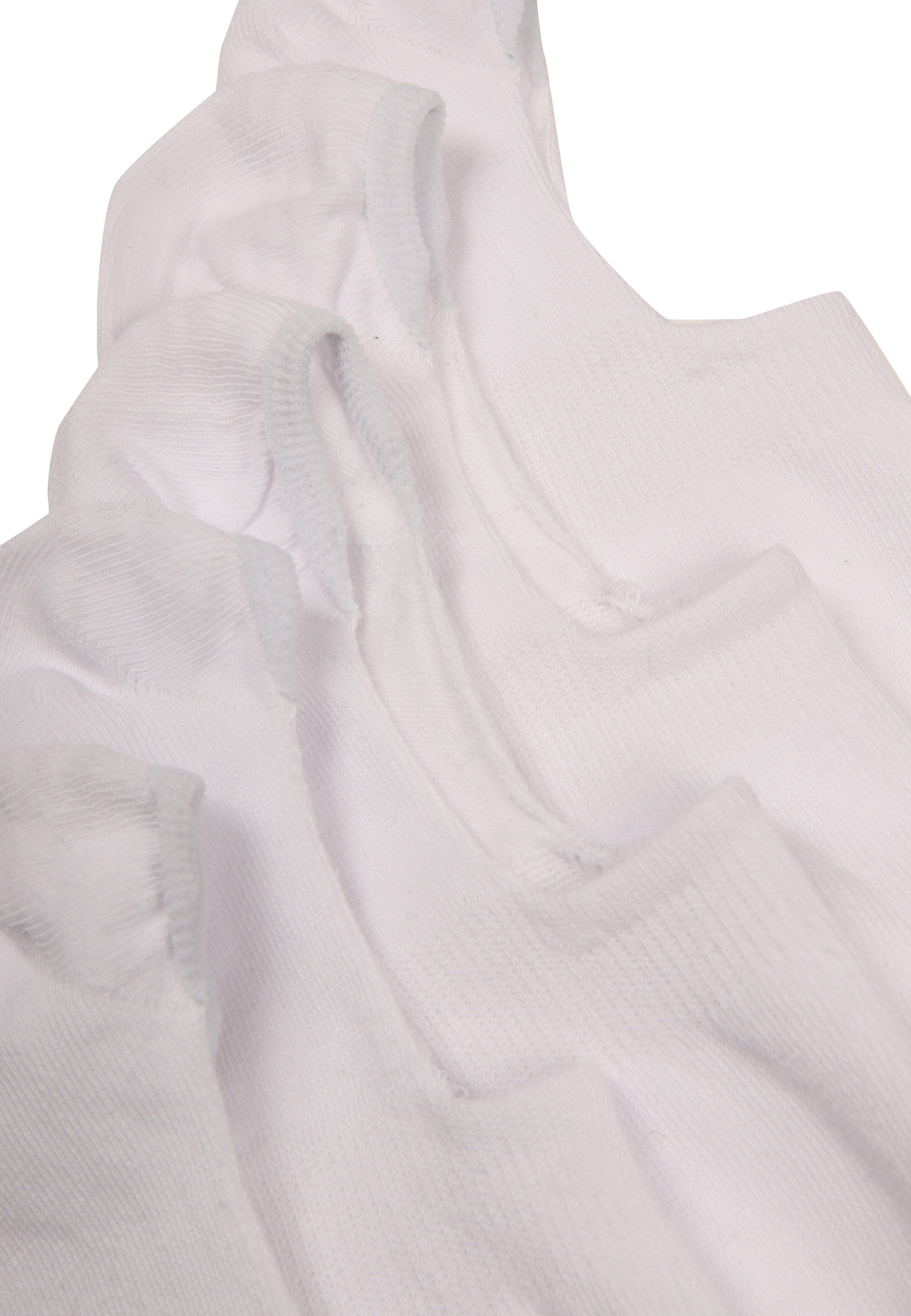 Womens 5pk White No-Show Square Front Socks