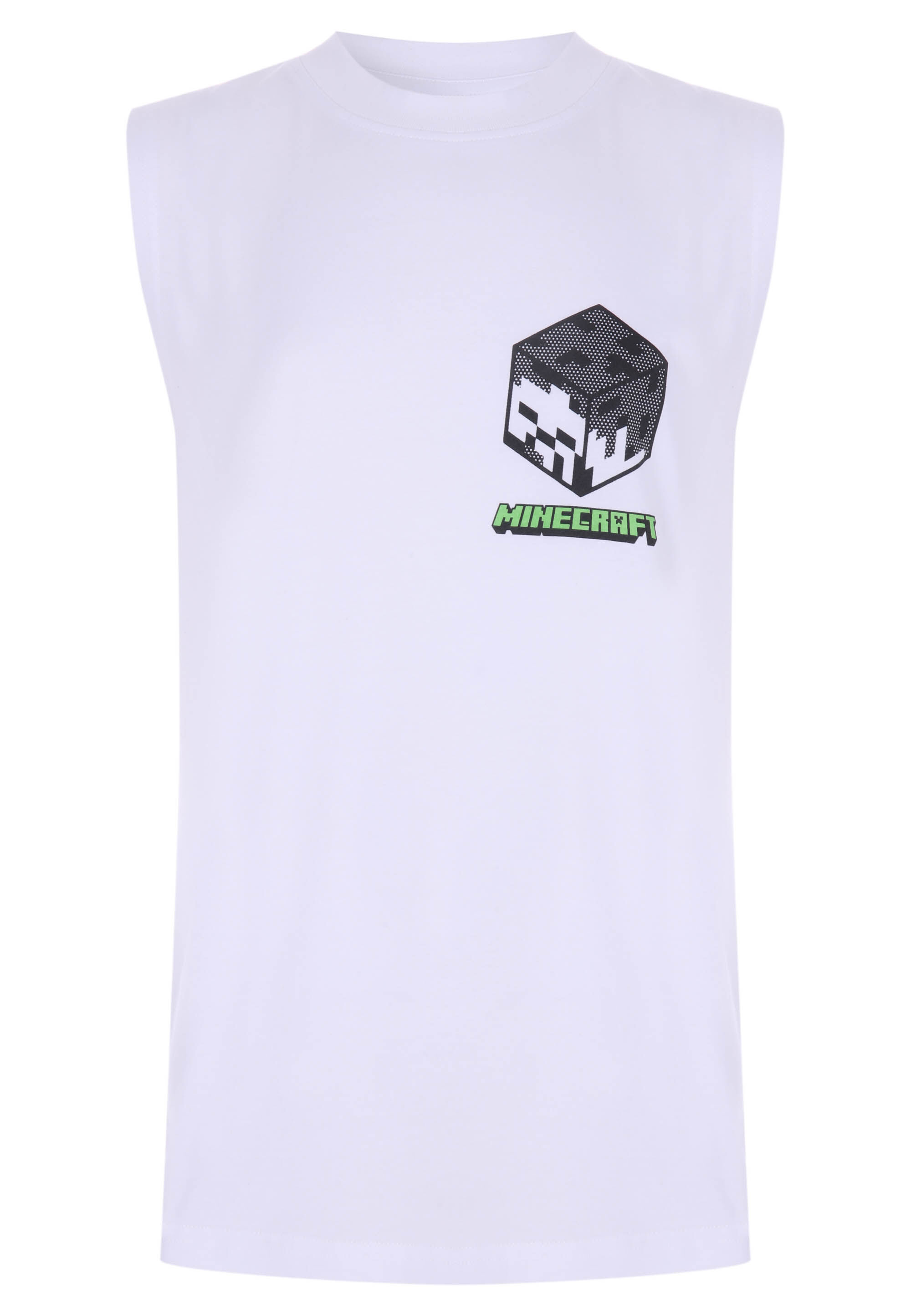Older Boys White Minecraft Vest