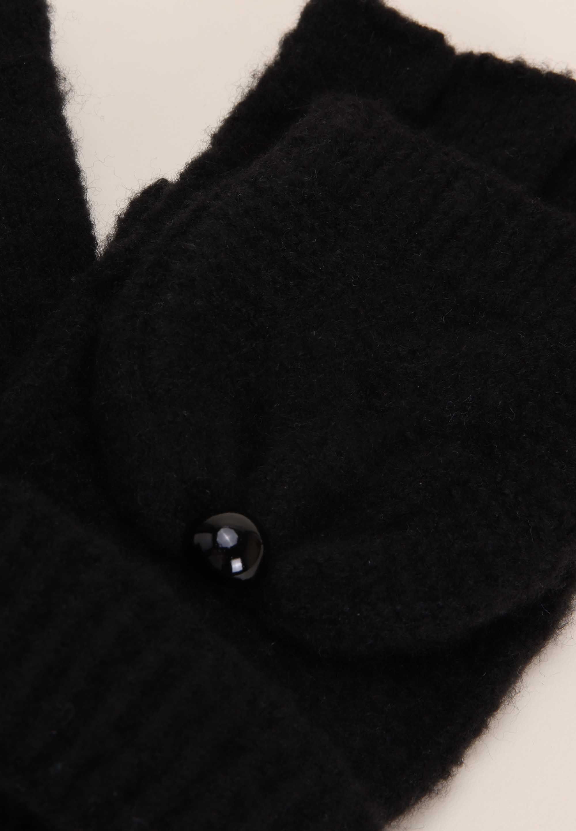 Womens Black Fliptop Gloves