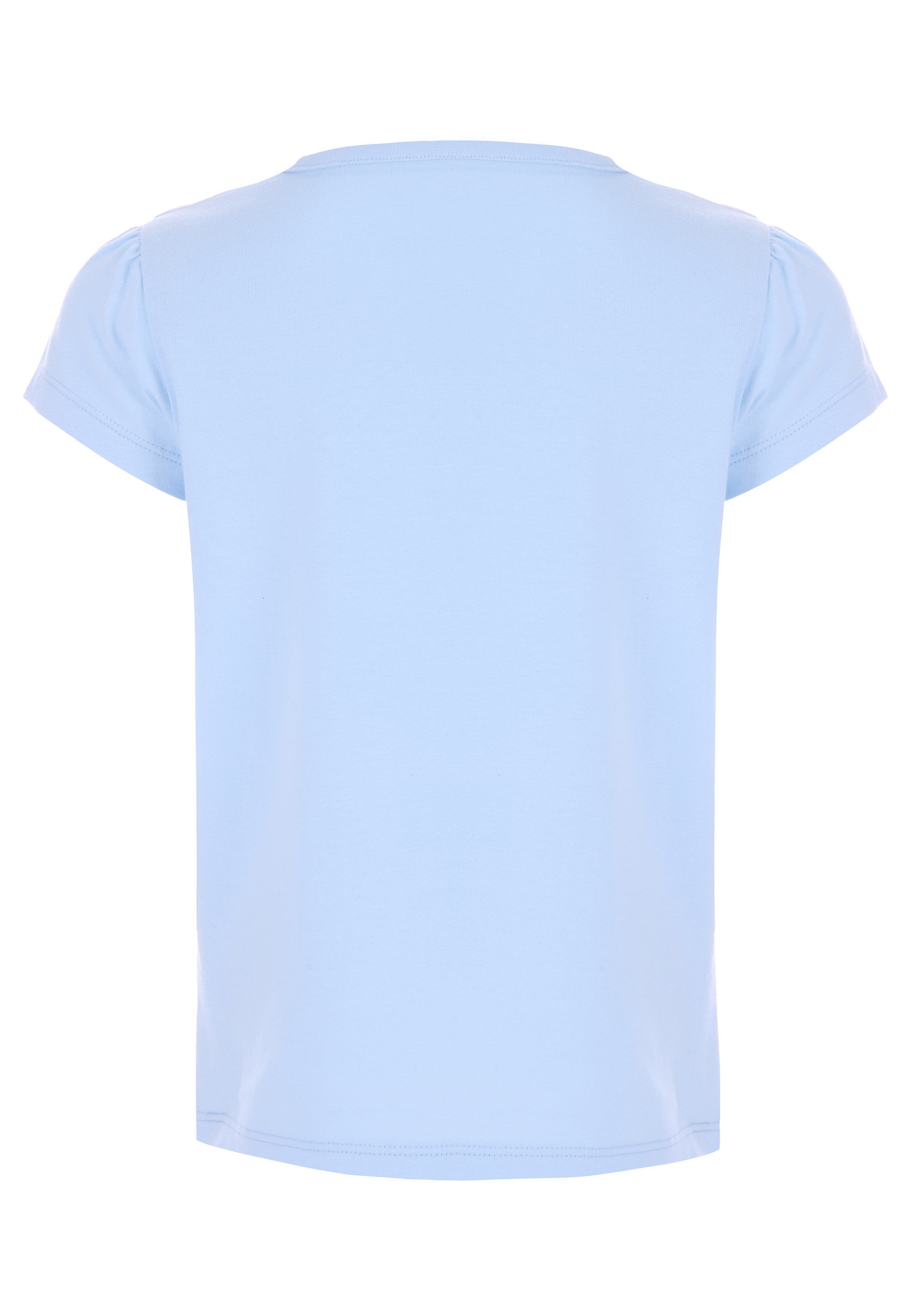 Younger Girls Blue Butterfly Ruffle & Sequin T-Shirt