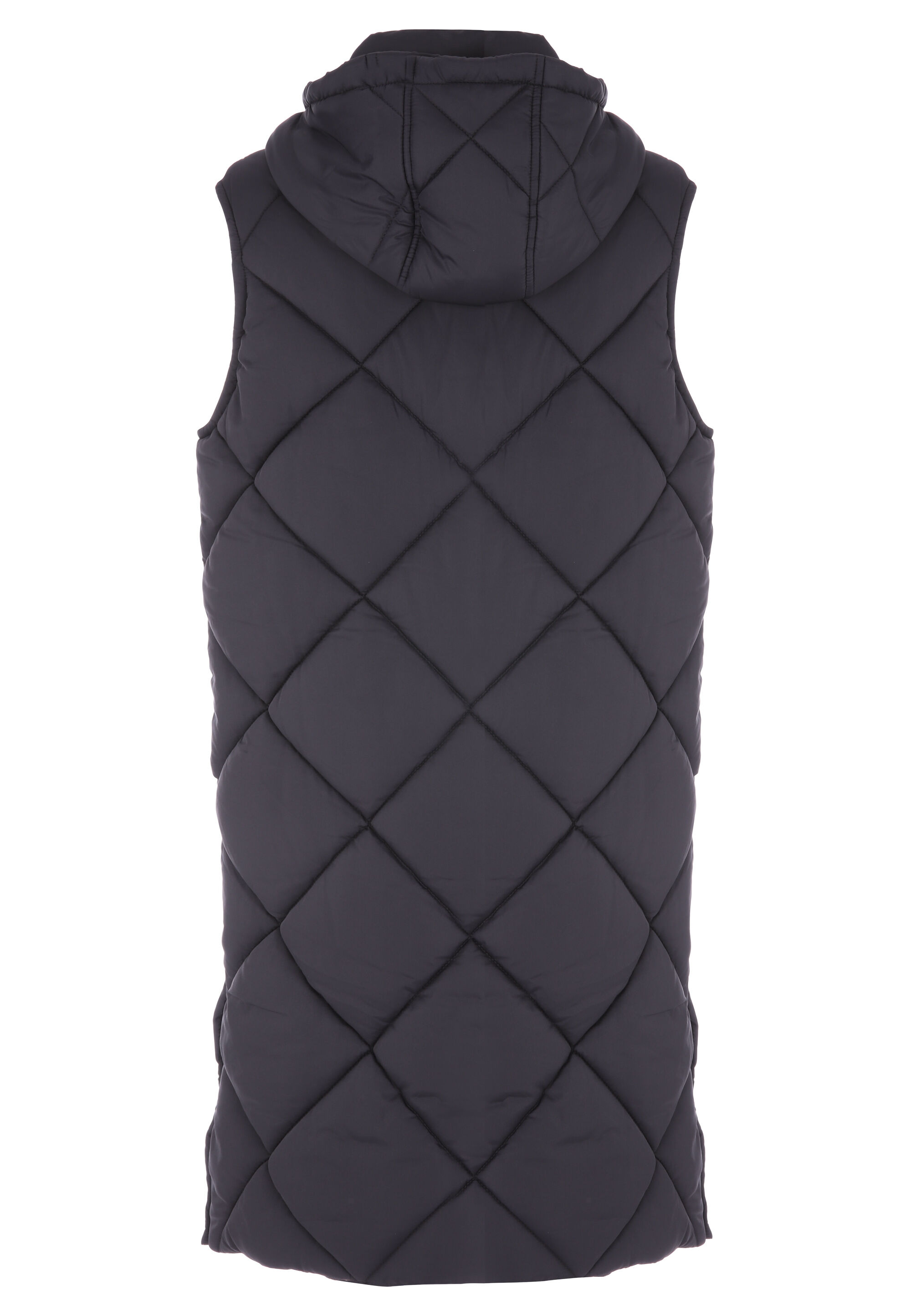 Womens Charcoal Diamond Quilted Gilet Jacket