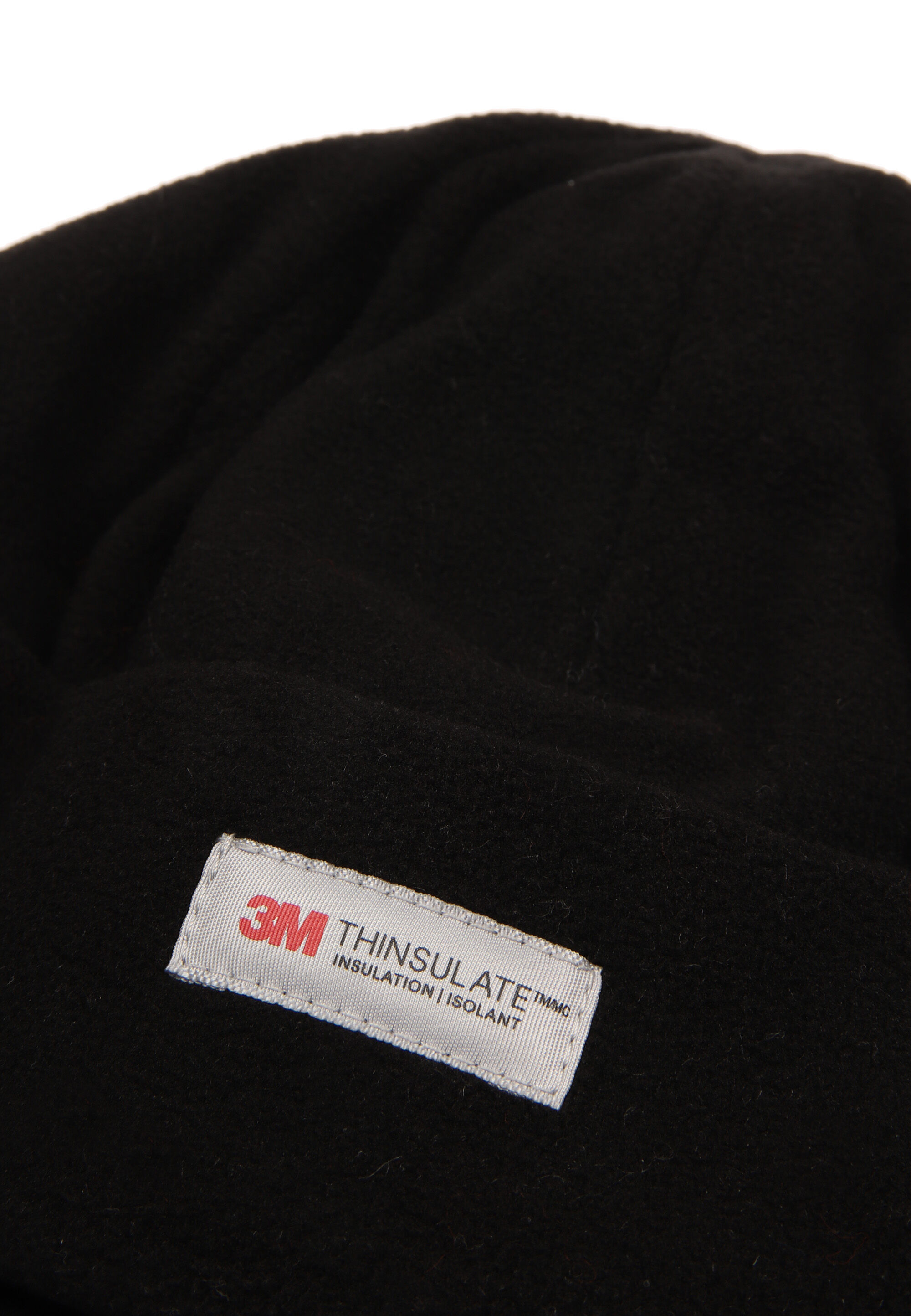 Mens Black Plain Thinsulate Fleece Beanie