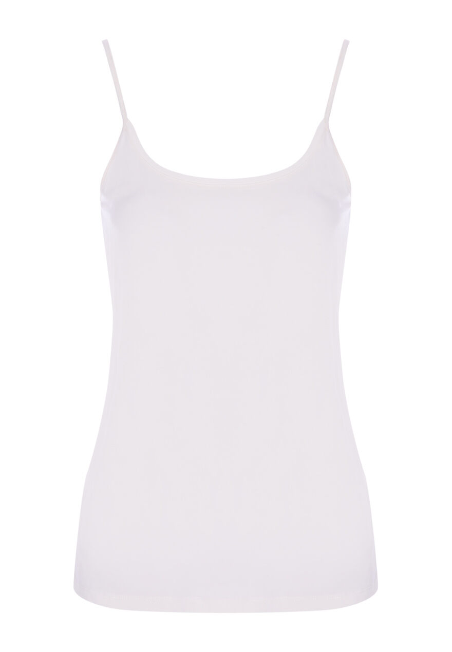 Womens Cream Stretch Camisole Vest