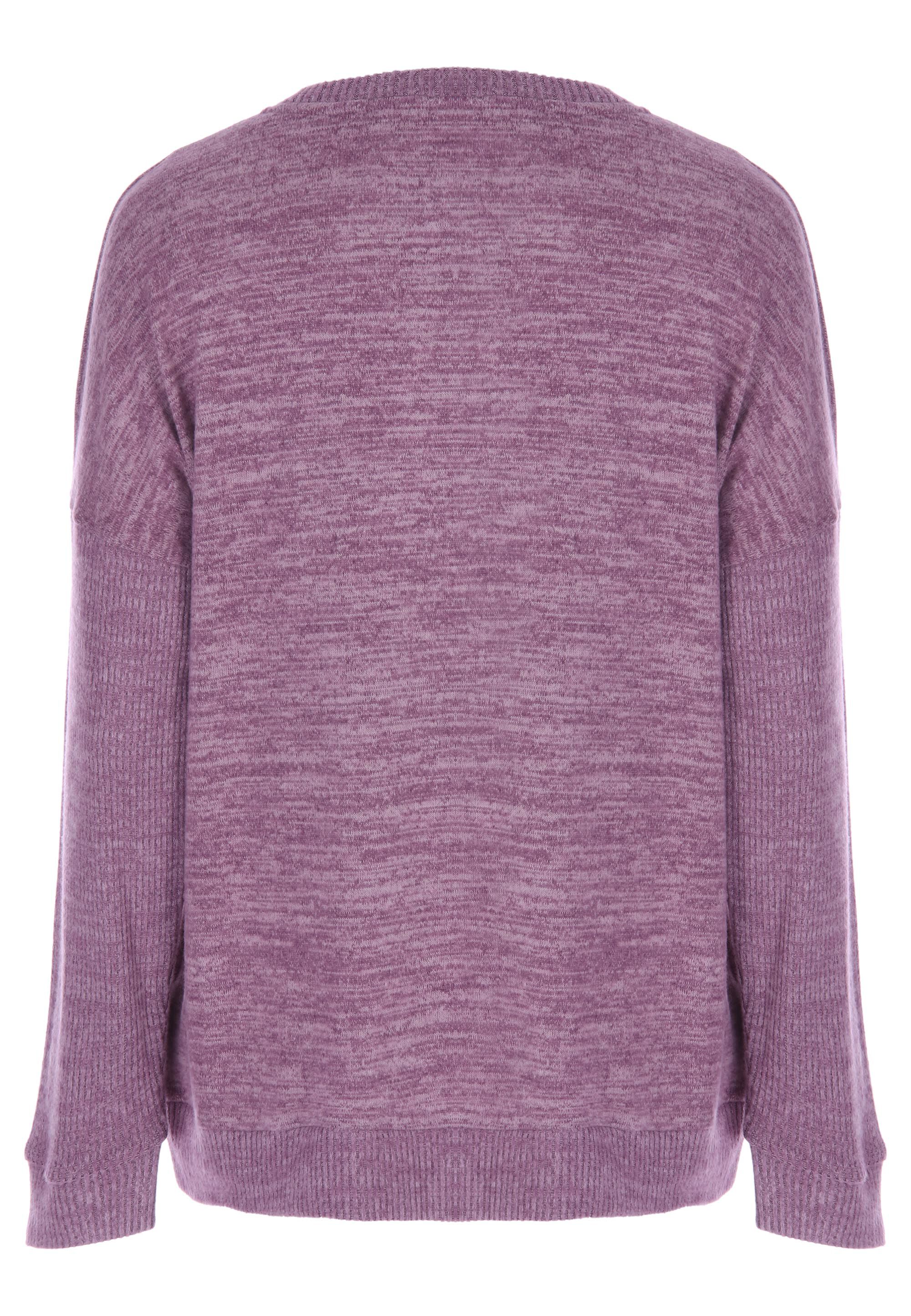 Womens Purple Marl Pyjama Top