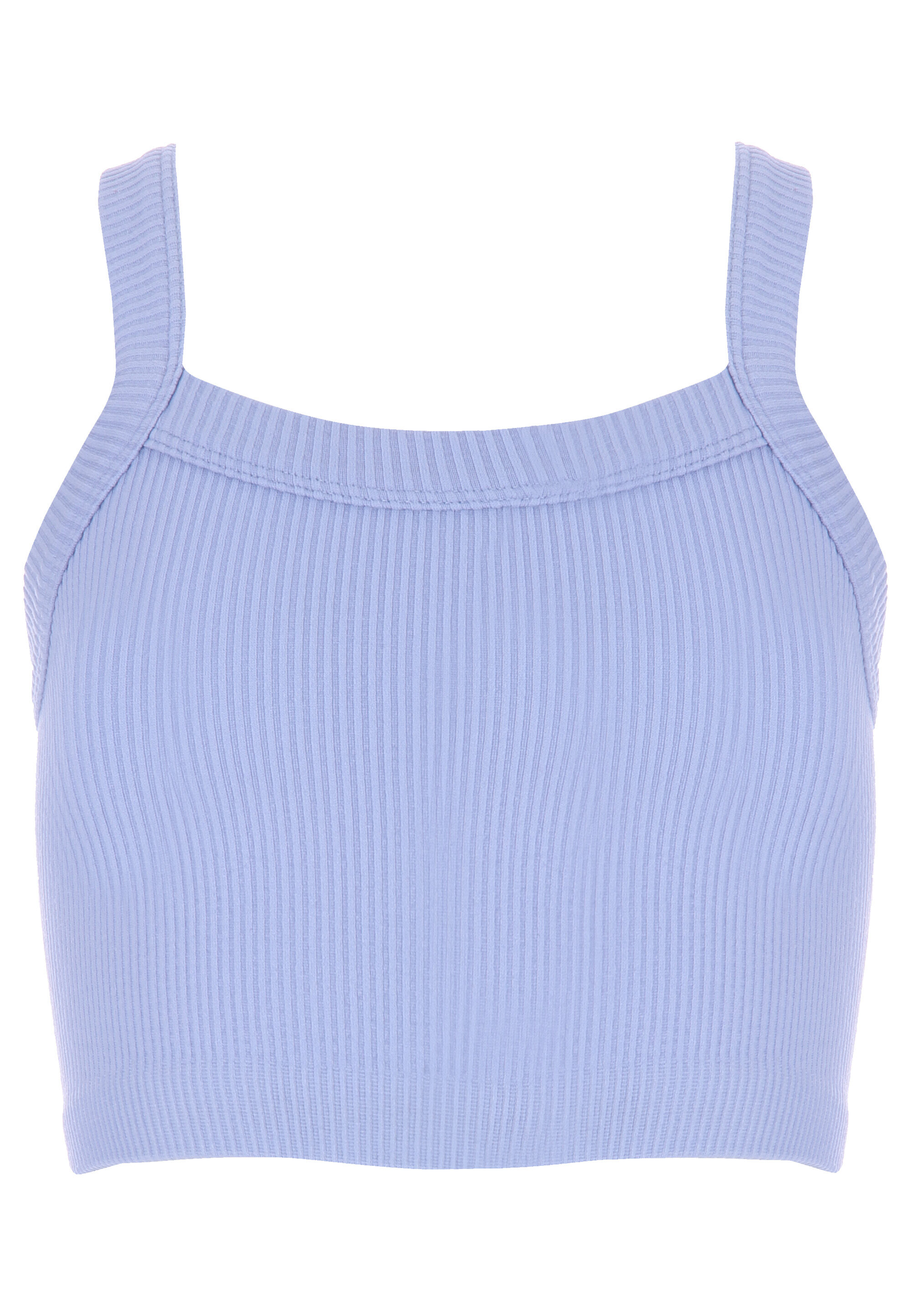 Older Girls Blue Crop Seamless Vest
