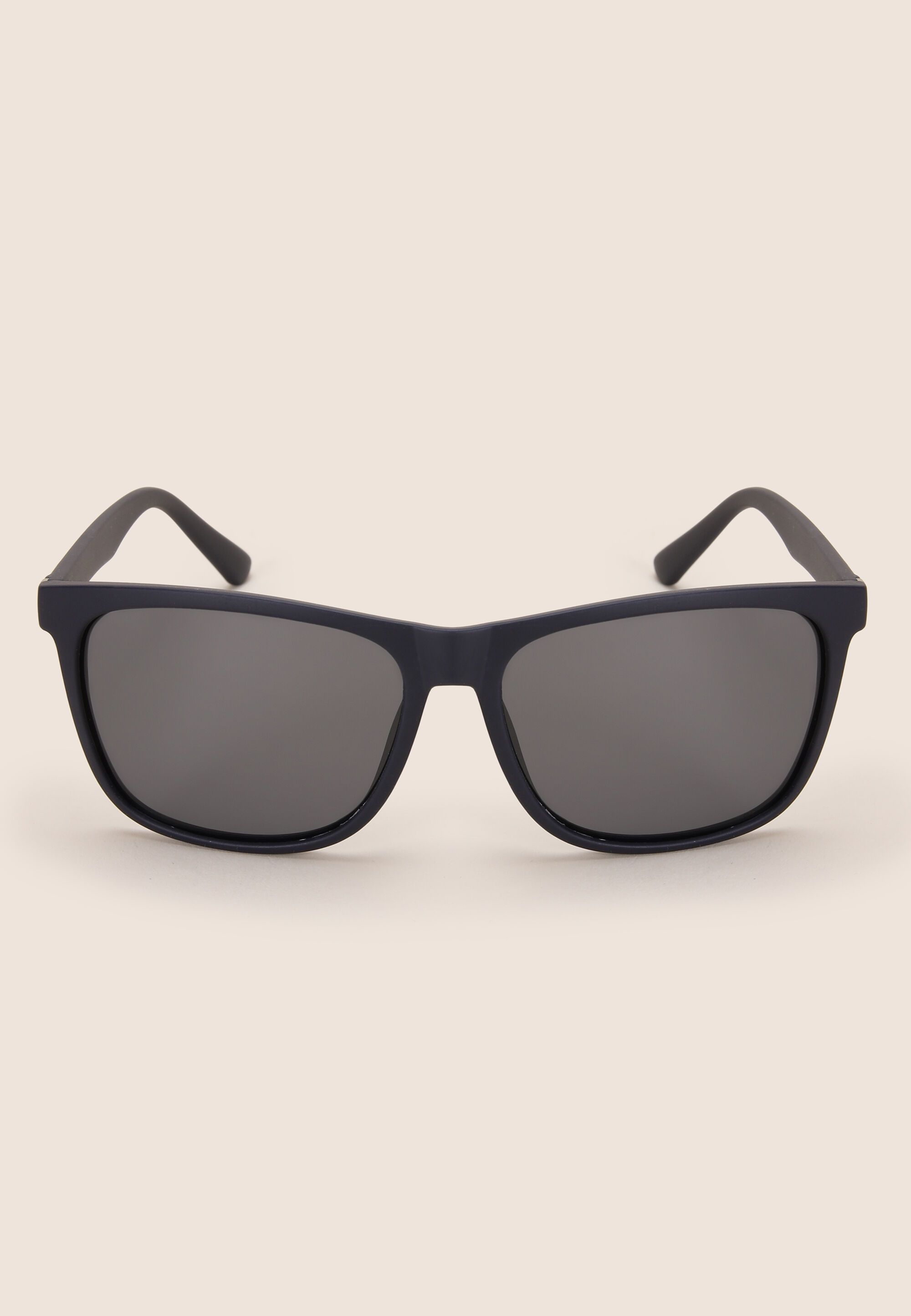 Mens Navy Plain Polarised Retro Sunglasses