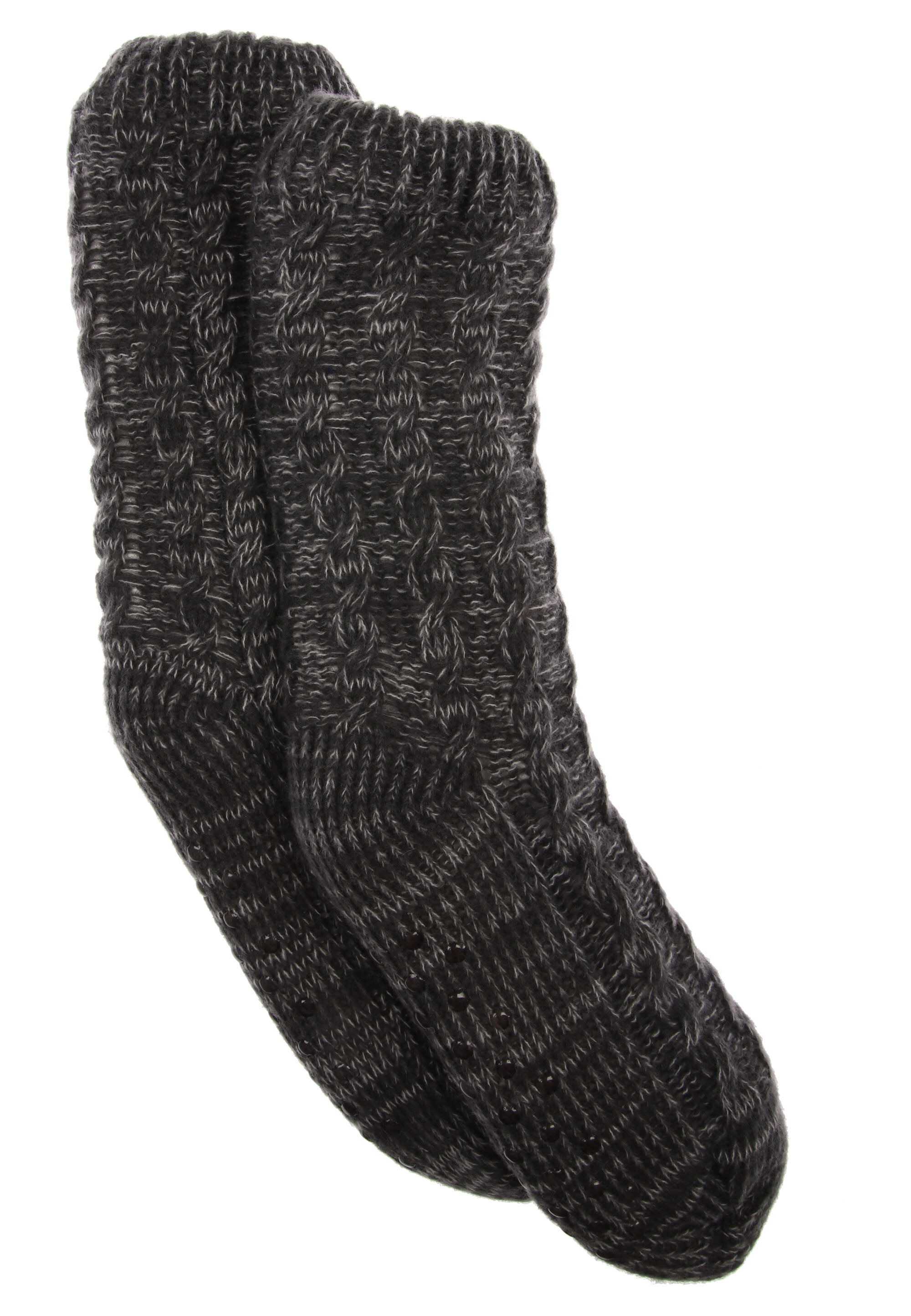 Mens 1pk Grey Supersoft Slipper Socks