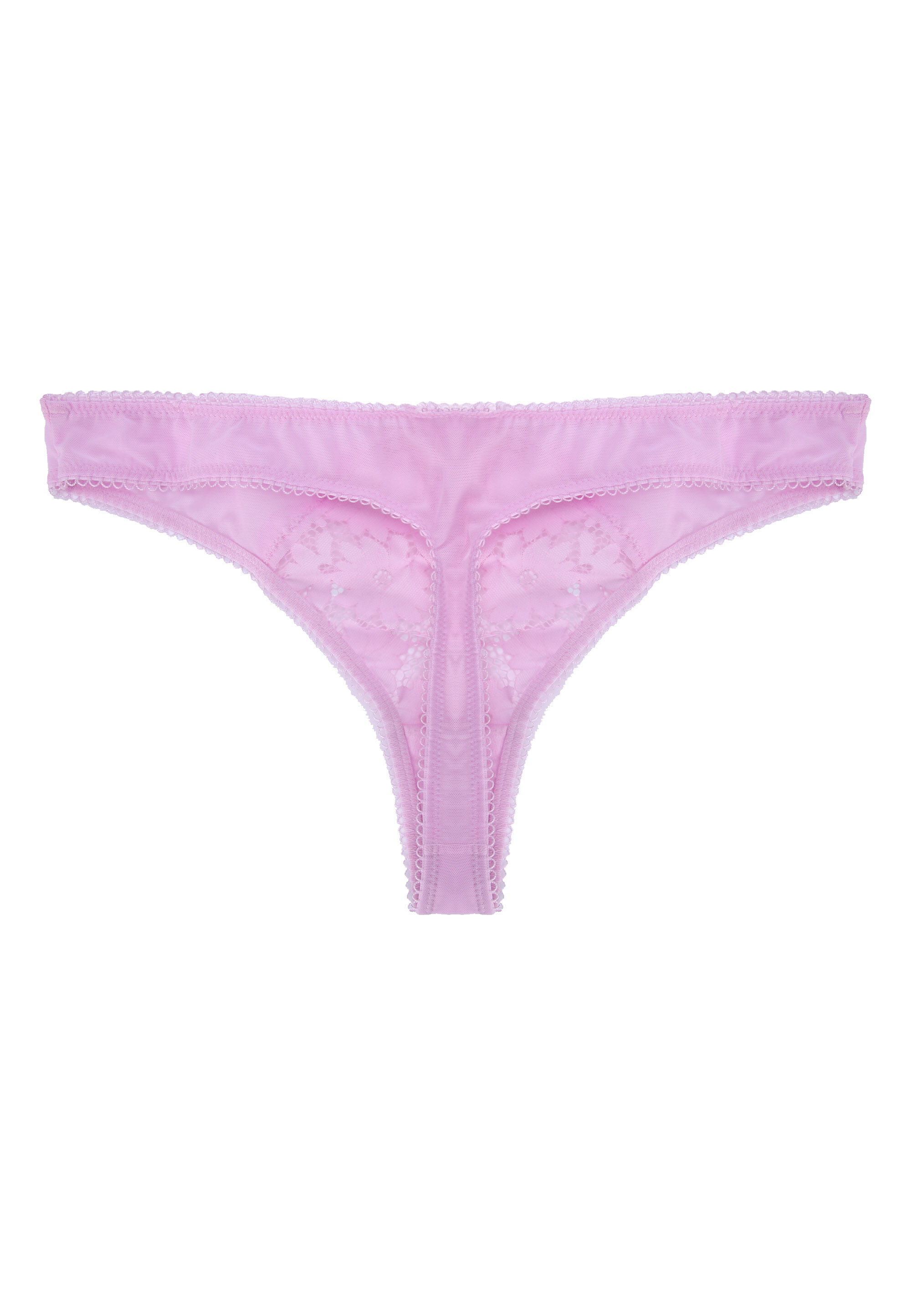 Womens Pink Lily Lace Thong