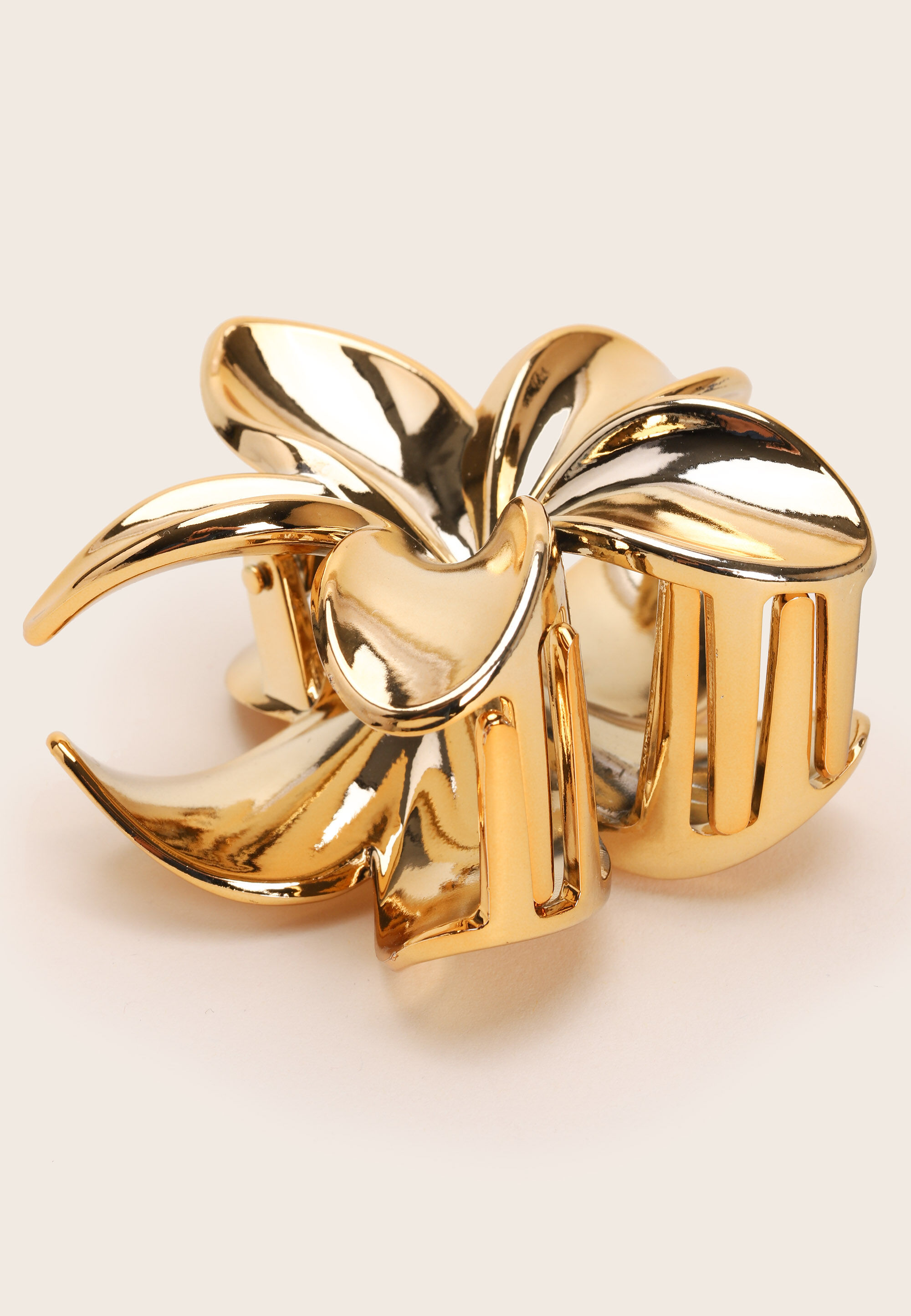 Womens Gold Flower Claw Hair Clip