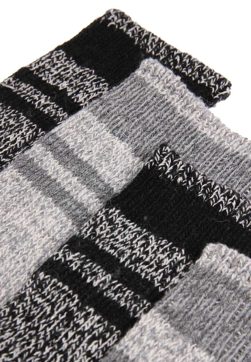 Boys 2pk Grey & Black Thermal Socks