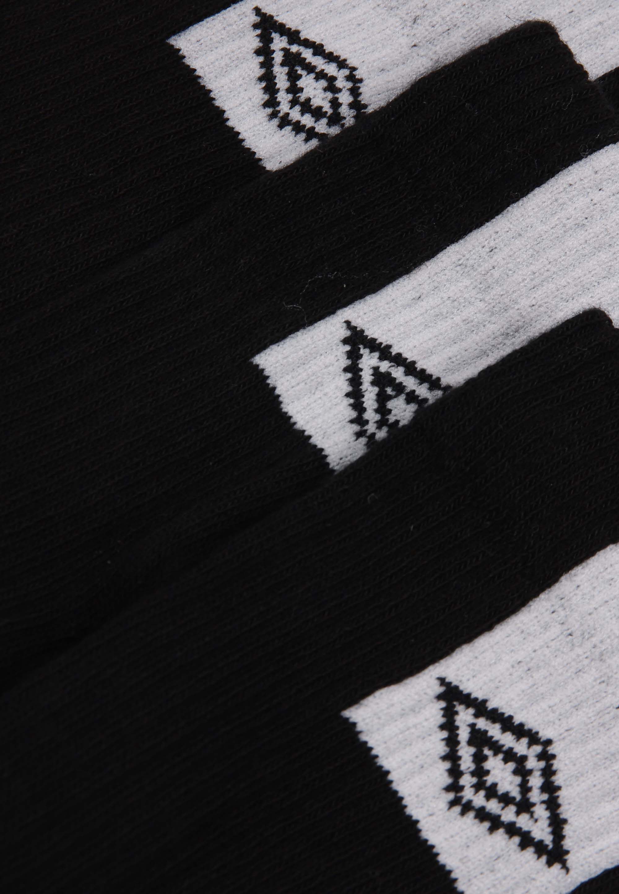 Mens 3pk Black Umbro Ribbed Ankle Socks