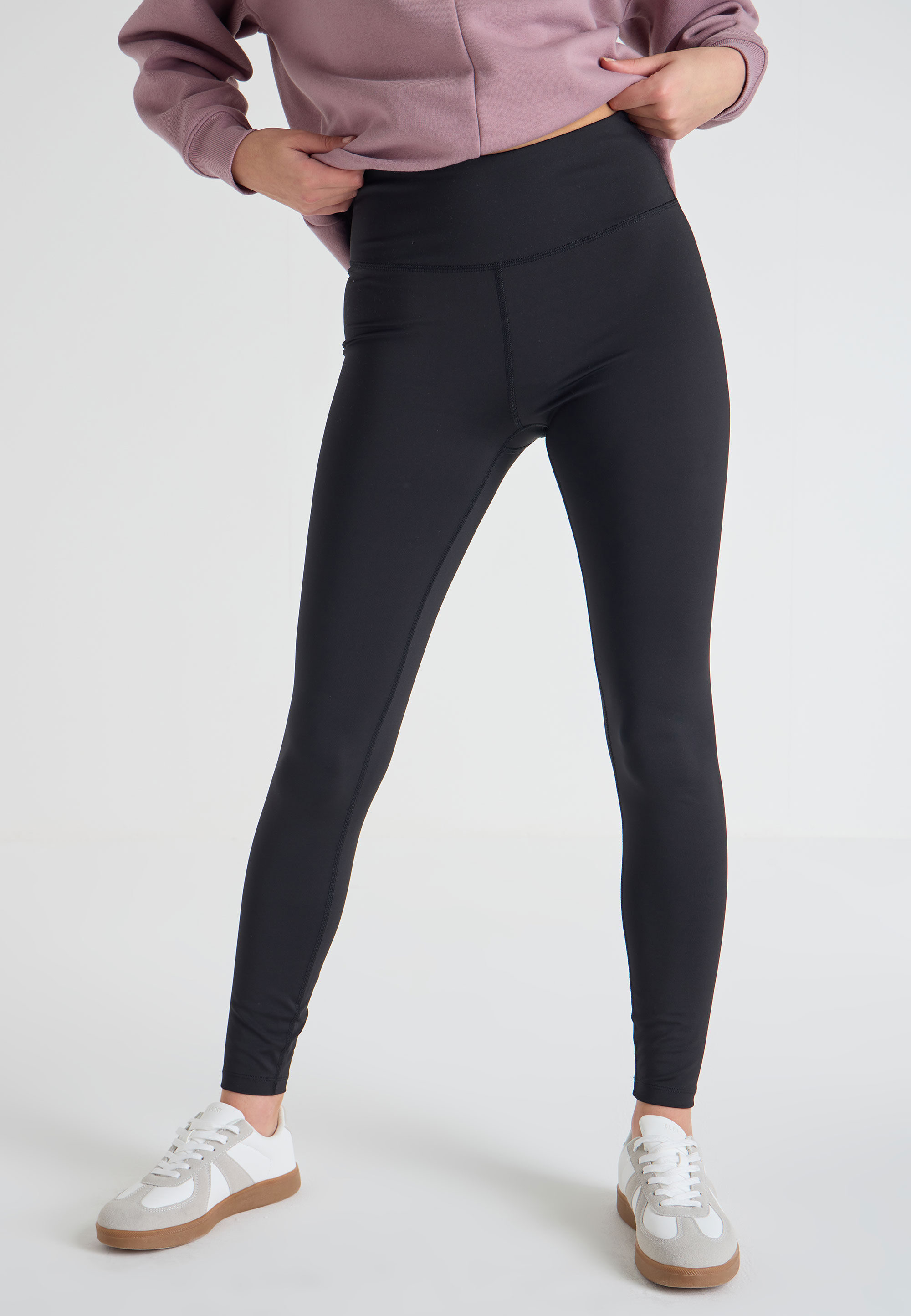 Womens Black Comfort Active Leggings
