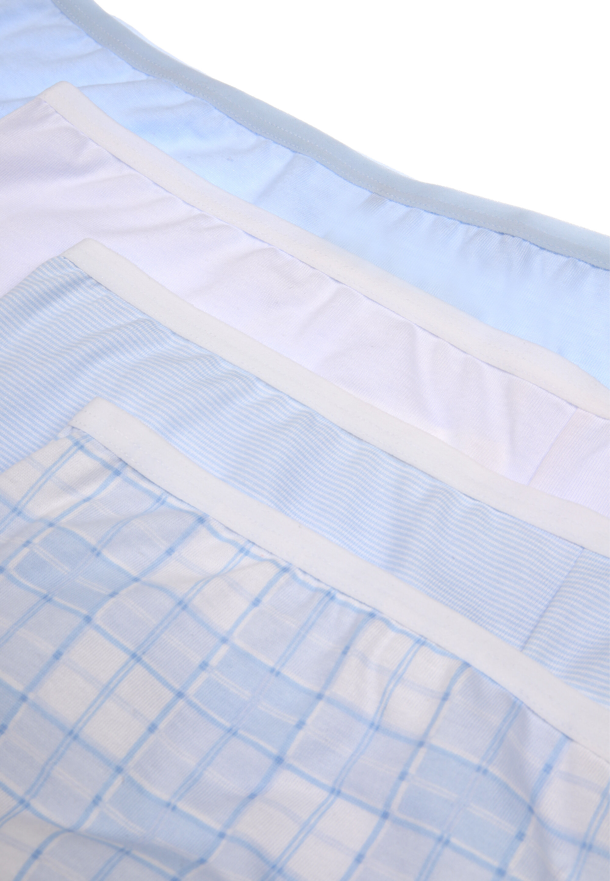 Womens 4pk Blue and White Shorts Briefs
