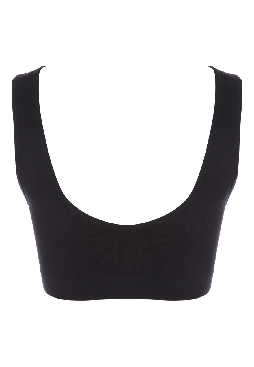 Womens Black Thick Strap Crop Top