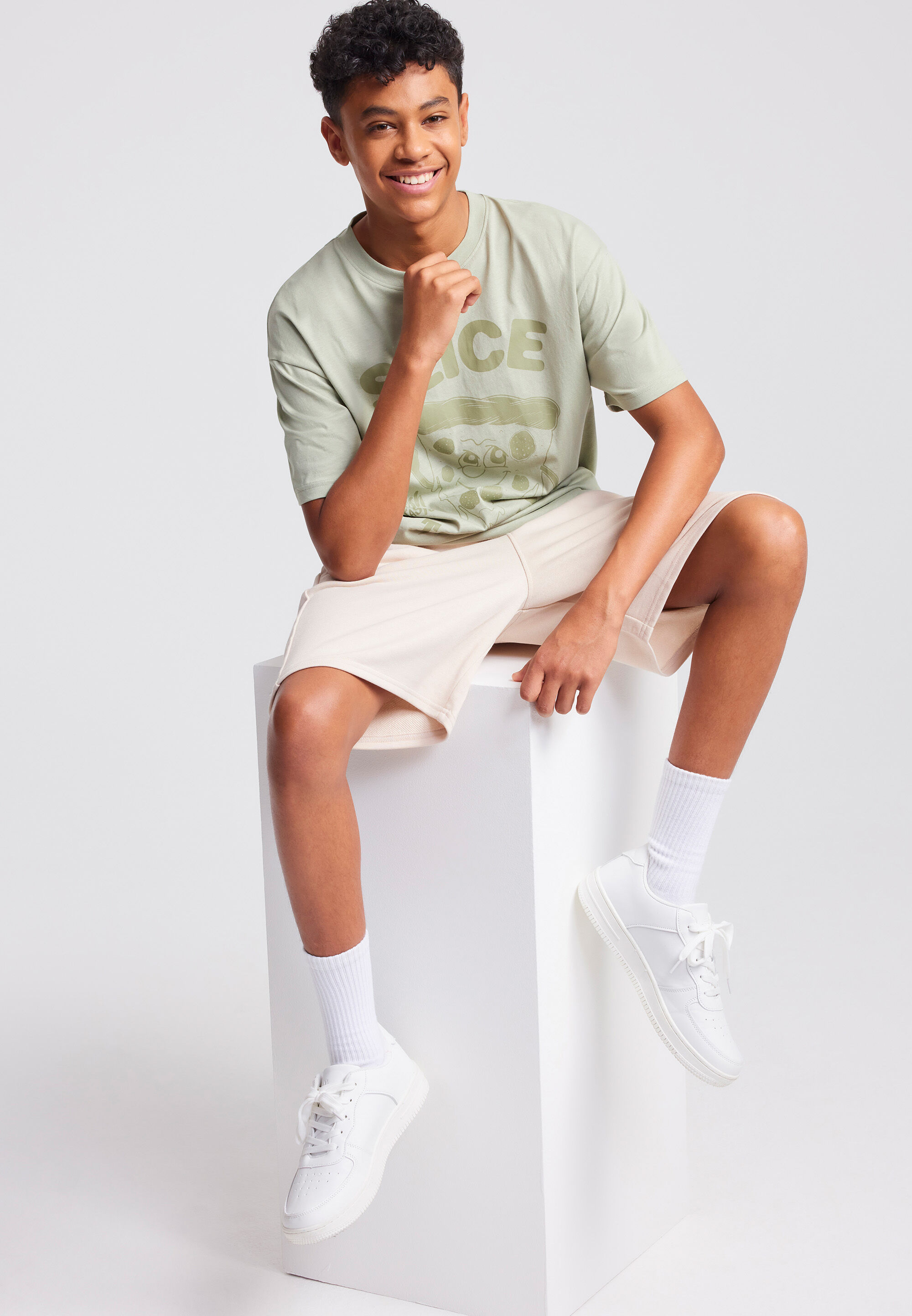 Older Boy Natural Basic Shorts