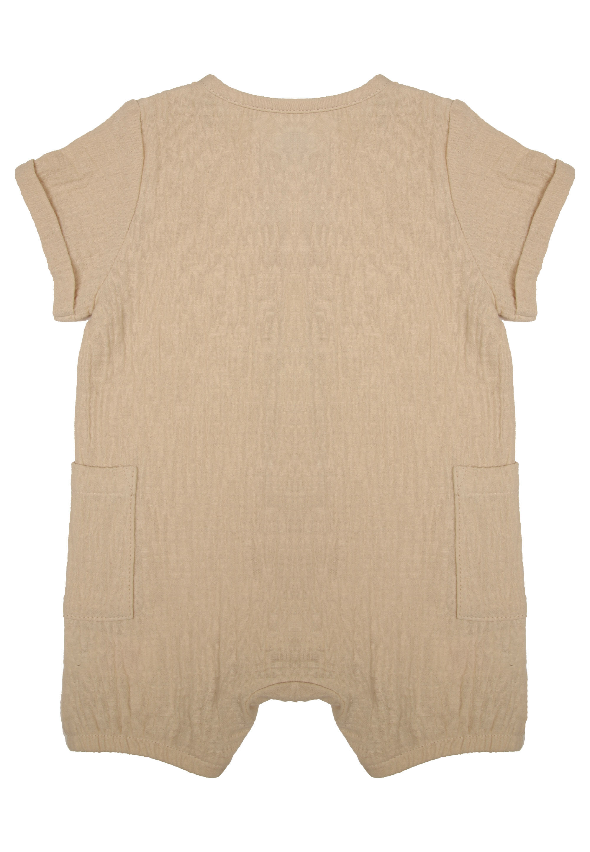 Baby Boys Stone Cotton Cheesecloth Romper