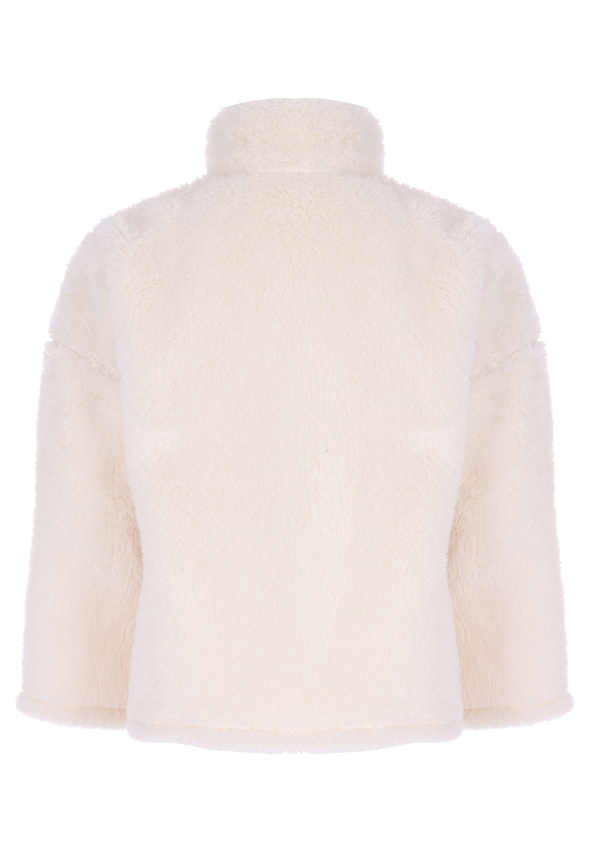 Younger Girls Cream Borg Fleece Jacket