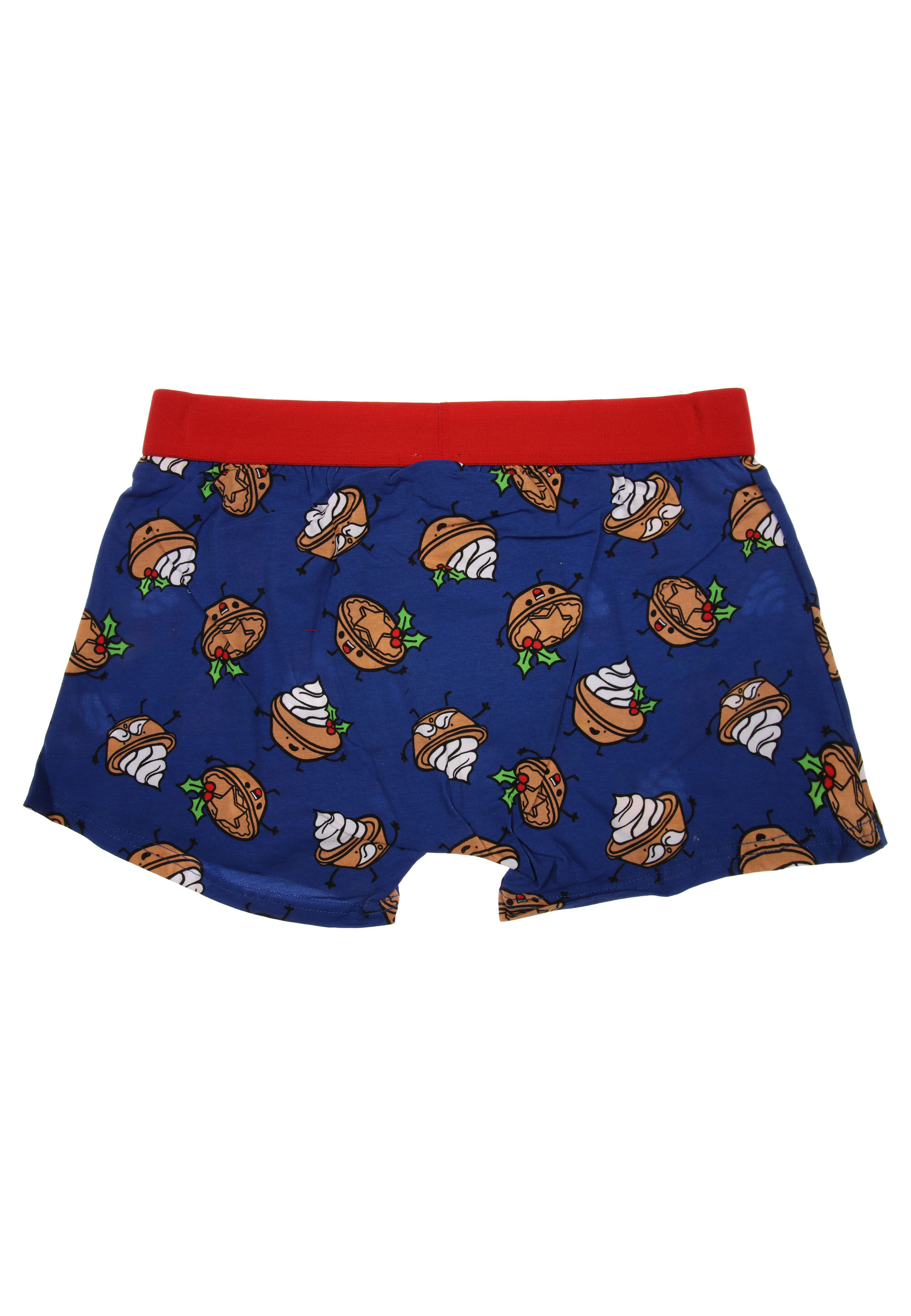 Mens Blue Christmas Cutie Pie Novelty Trunks