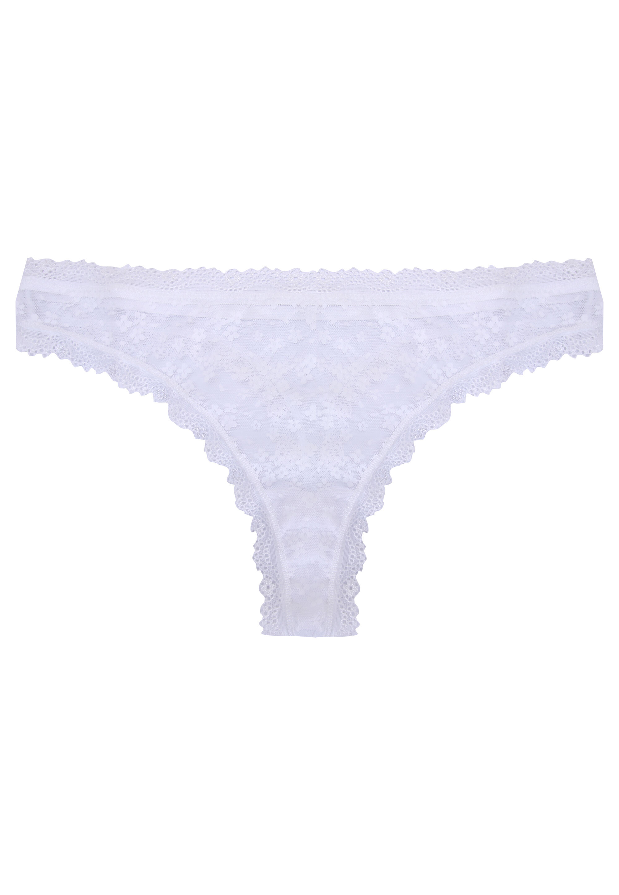 Womens White Helenca Lace Thong