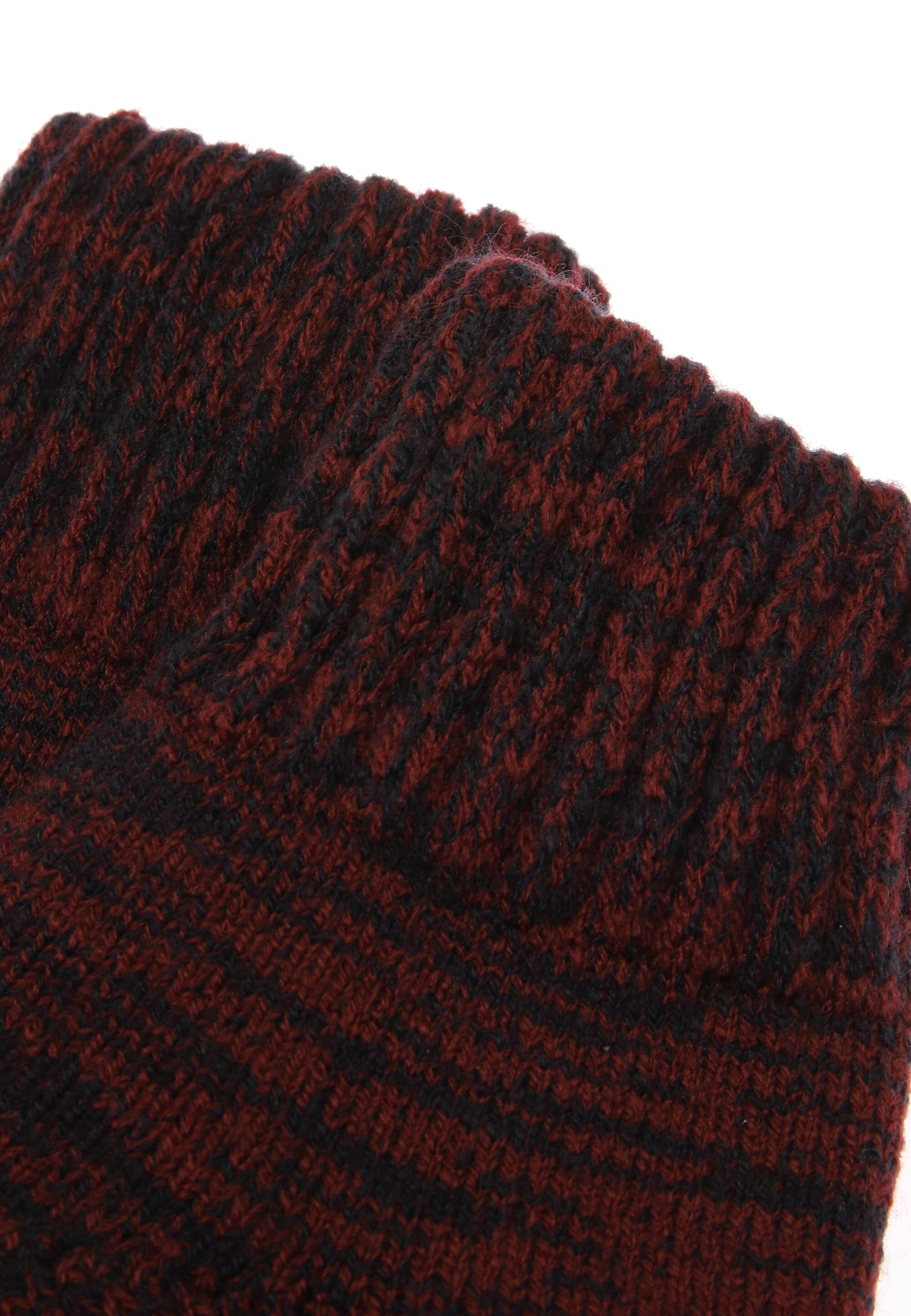 Mens 1pk Red Knitted Quarter Slipper Socks