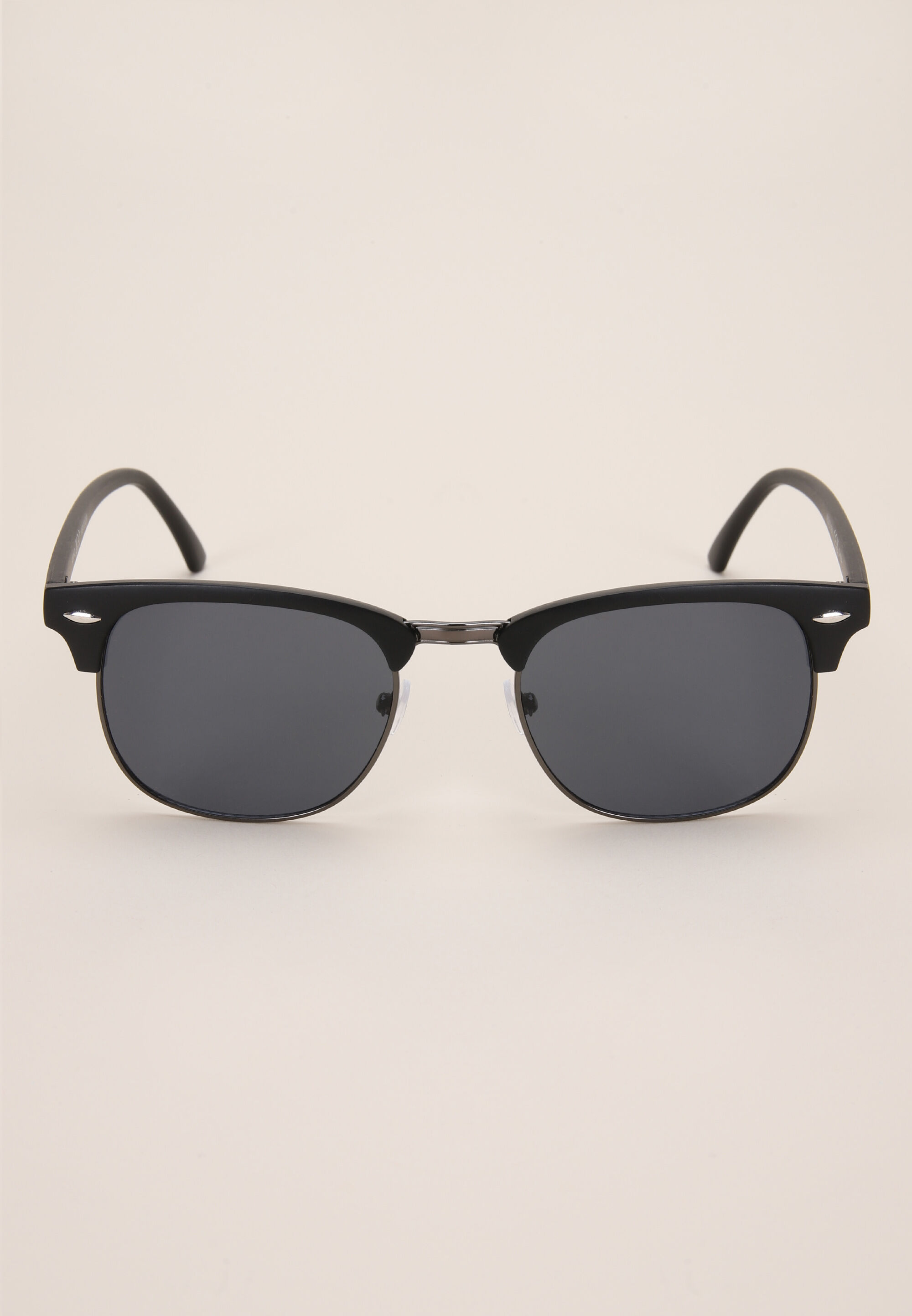 Mens Black Plain Master Retro Sunglasses
