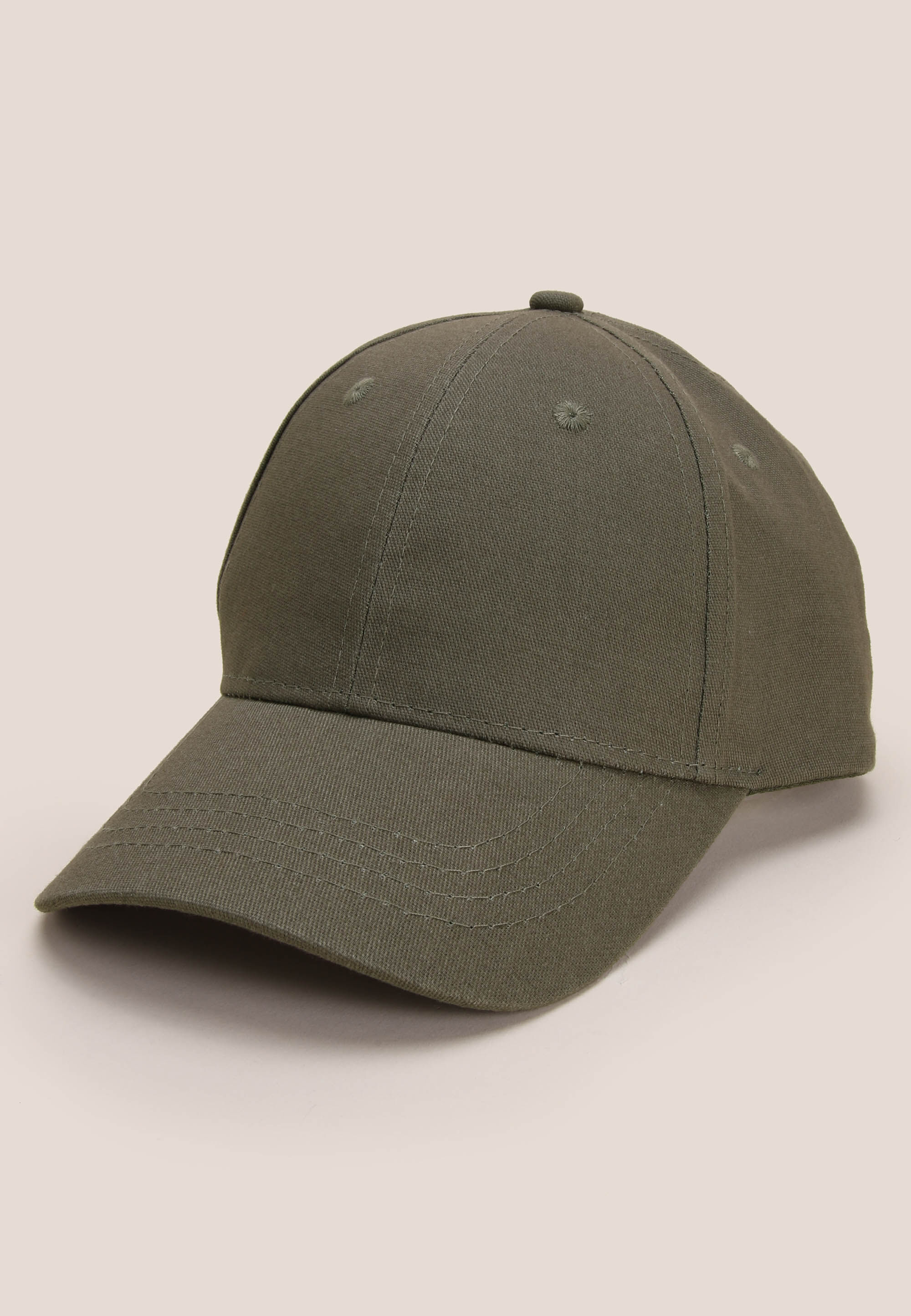 Older Boys Khaki Plain Baseball Cap