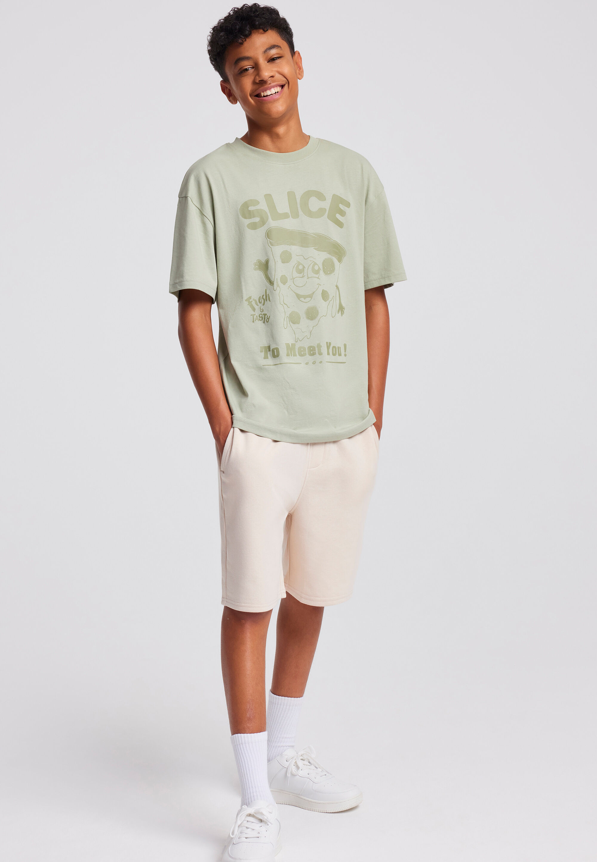 Older Boy Natural Basic Shorts