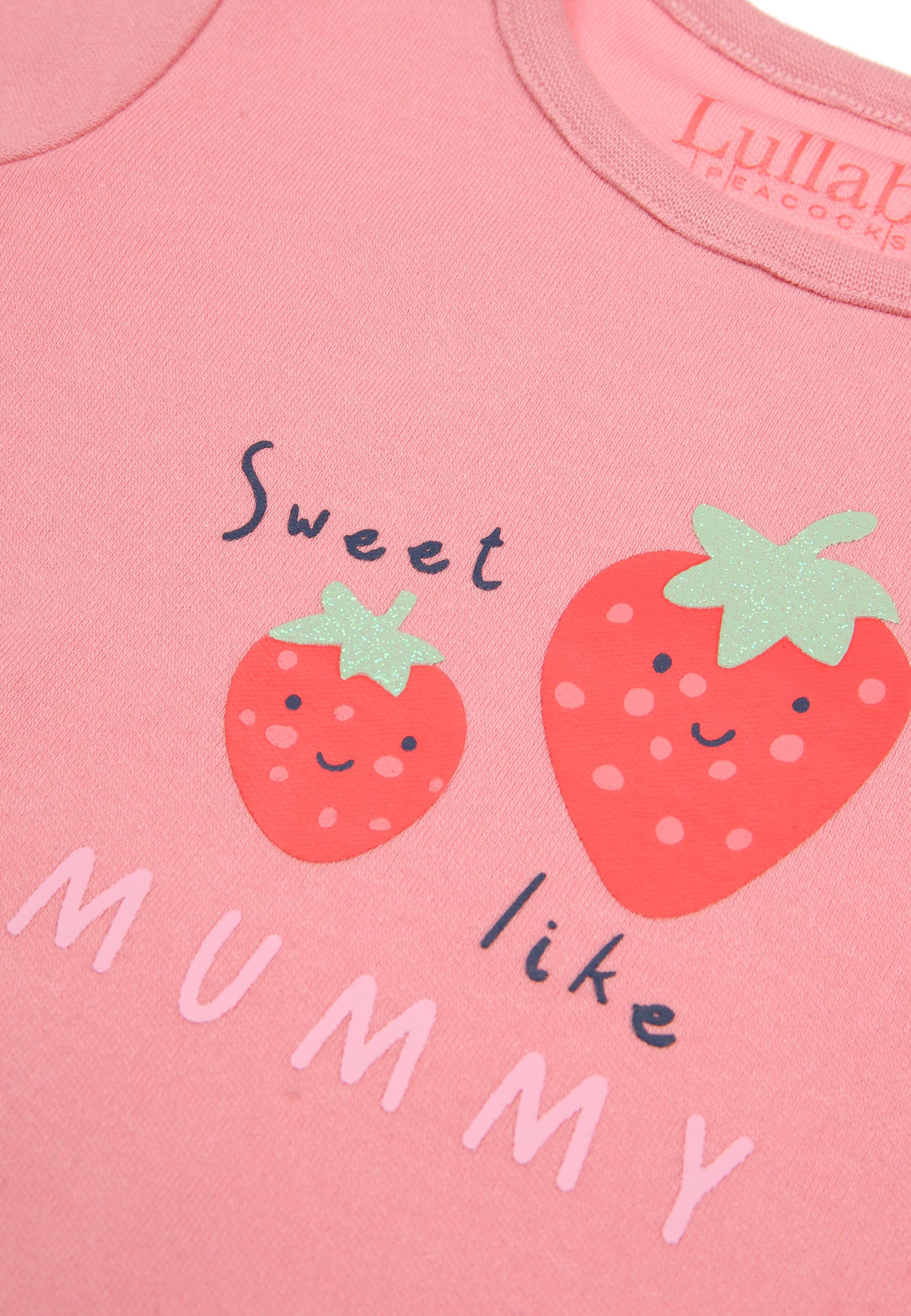 Baby Girls Pink Strawberry Print Mummy T-Shirt