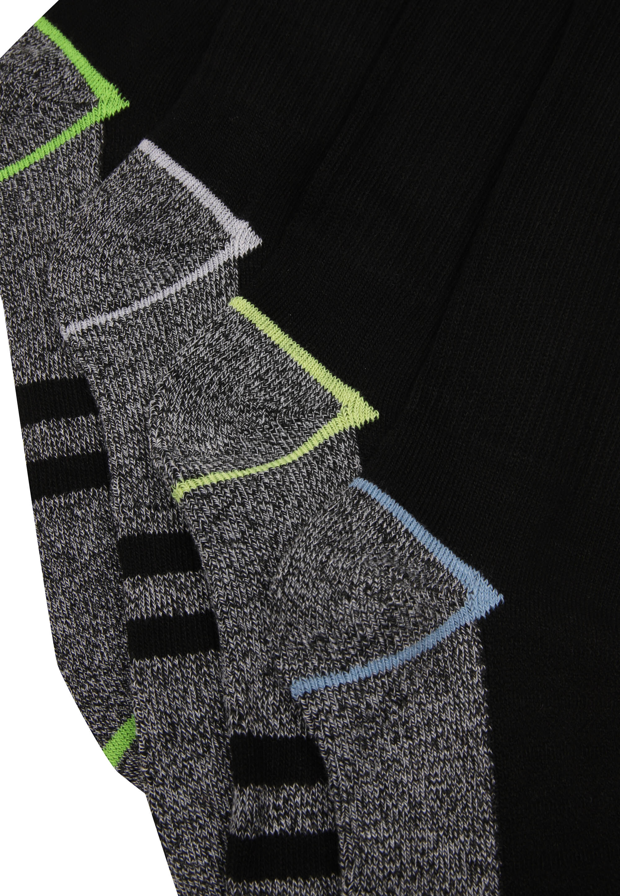 Mens 5pk Black & Grey Sport Socks